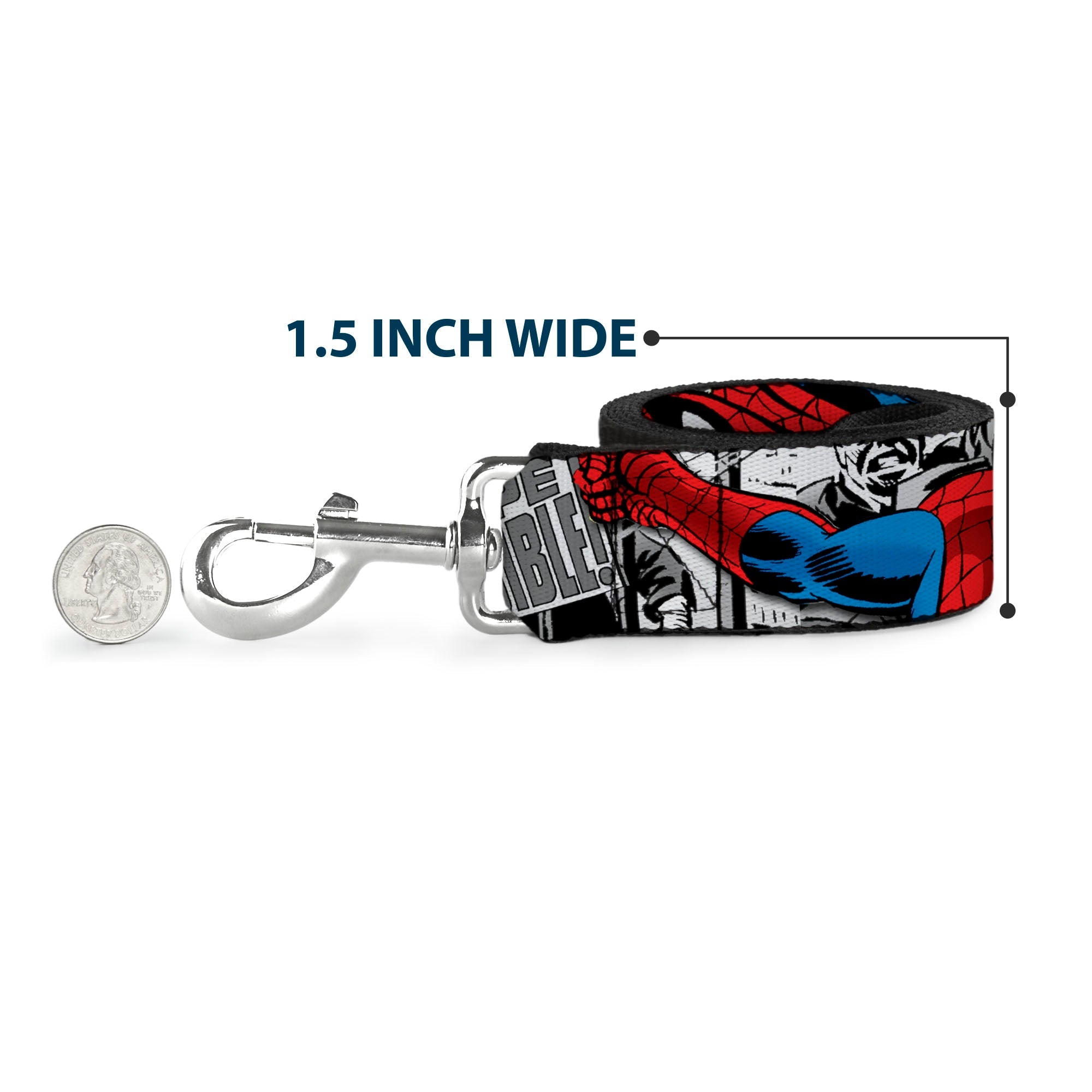 Dog Leash - Spider-Man Action ESCAPE IMPOSSIBLE Gray