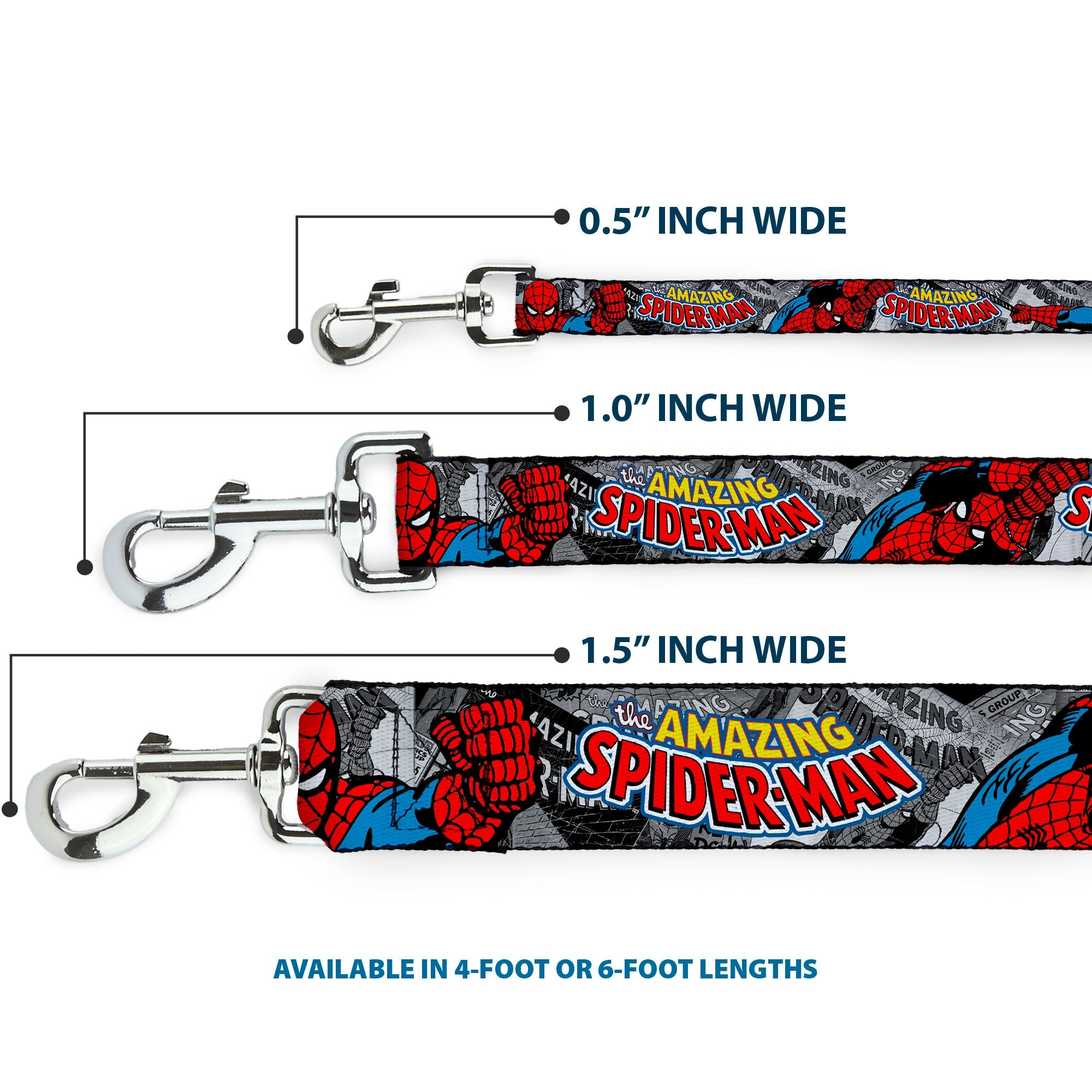 Dog Leash - THE AMAZING SPIDER-MAN Stacked Comic Books/Action Poses