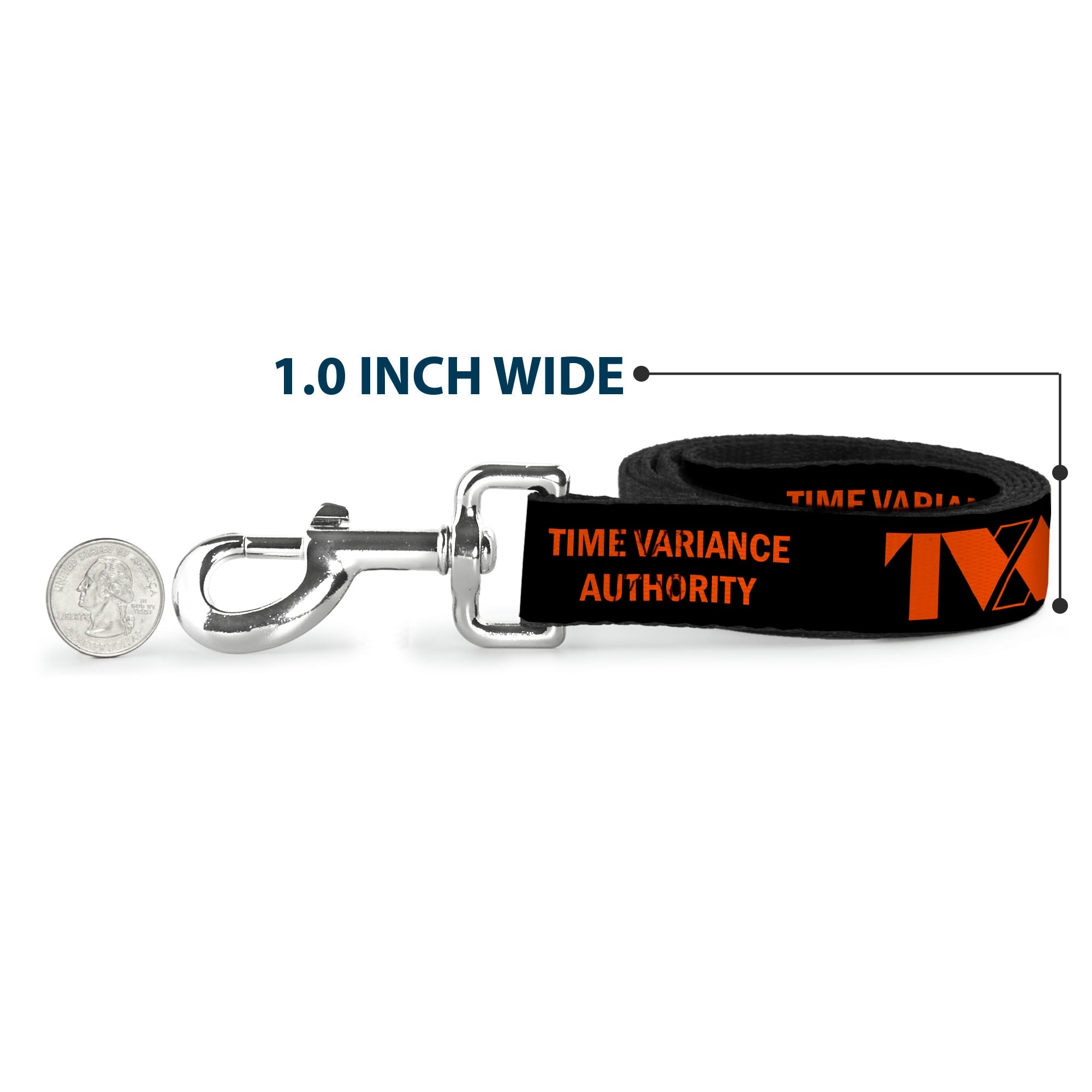 Dog Leash - Loki Series TVA TIME VARIANCE AUTHORITY Text Black/Orange