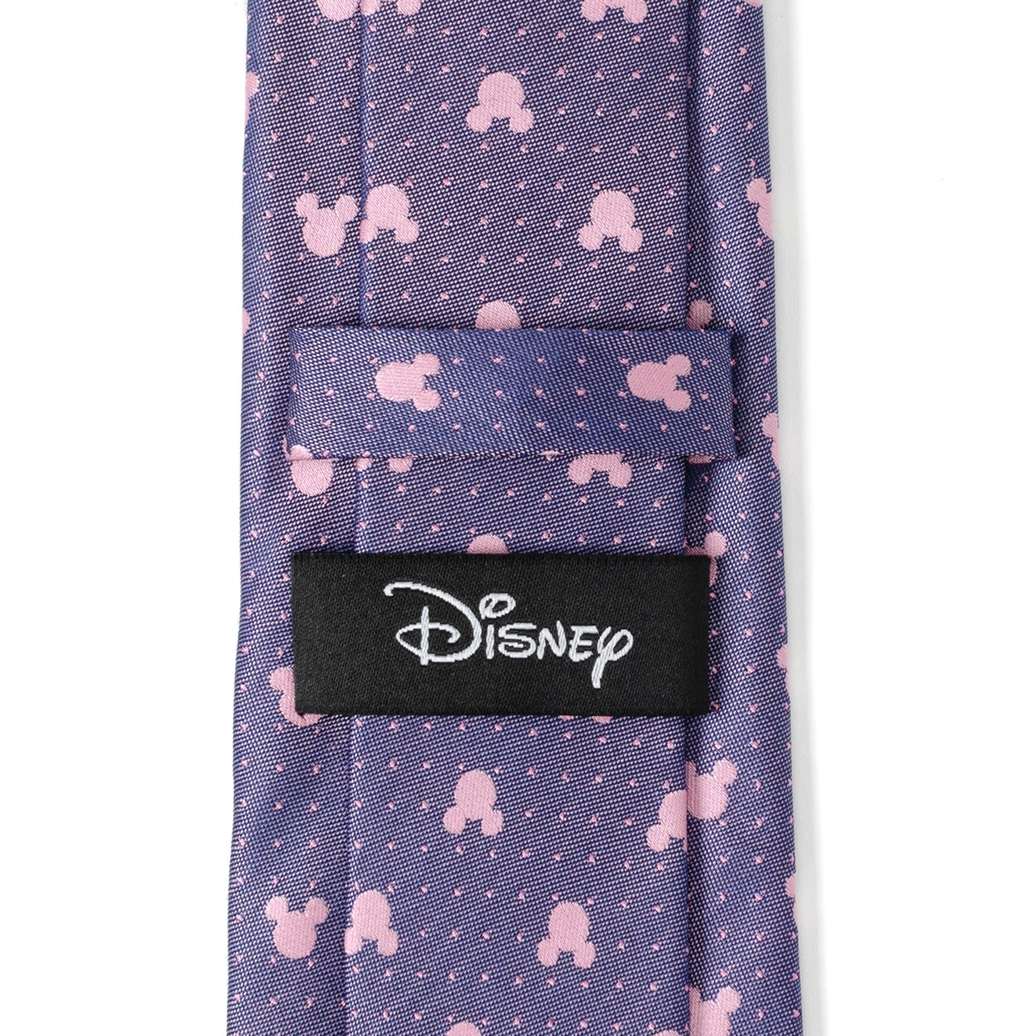 Disney Mickey Mouse Purple and Pink Dot Silhouette Tie