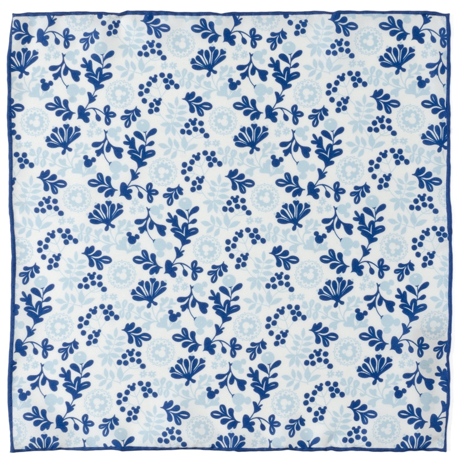 Disney Mickey Mouse Floral White Pocket Square