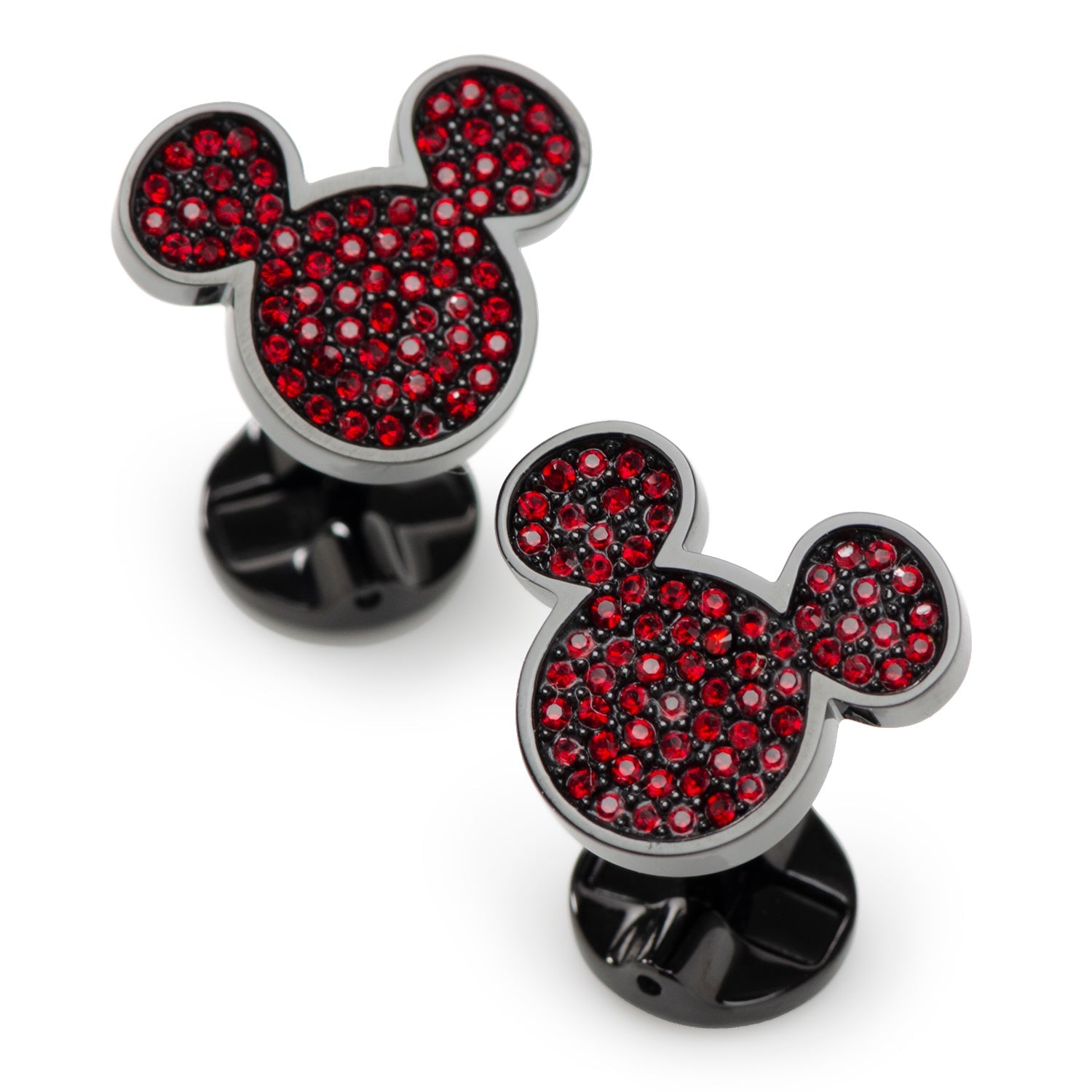Disney Mickey Mouse Maroon Crystal Cufflinks