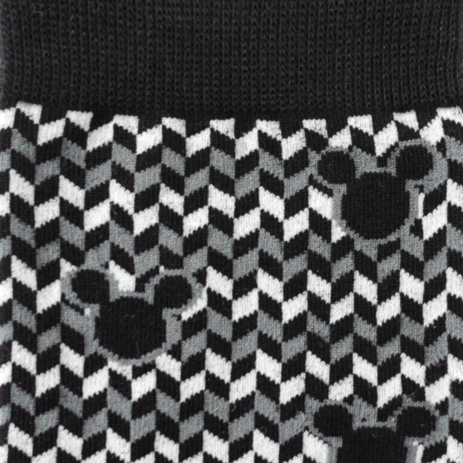 Disney Mickey Mouse Silhouette Chevron Sock and Mickey Blue Lapel Pin Gift Set