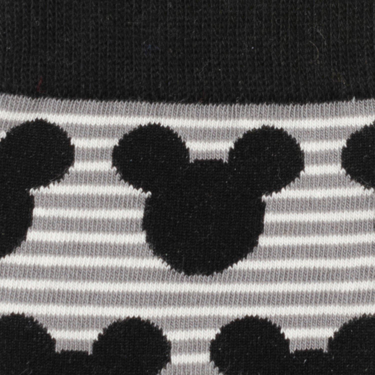 Disney Mickey Mouse Stripe Gray Sock and Mickey Blue Lapel Pin Gift Set