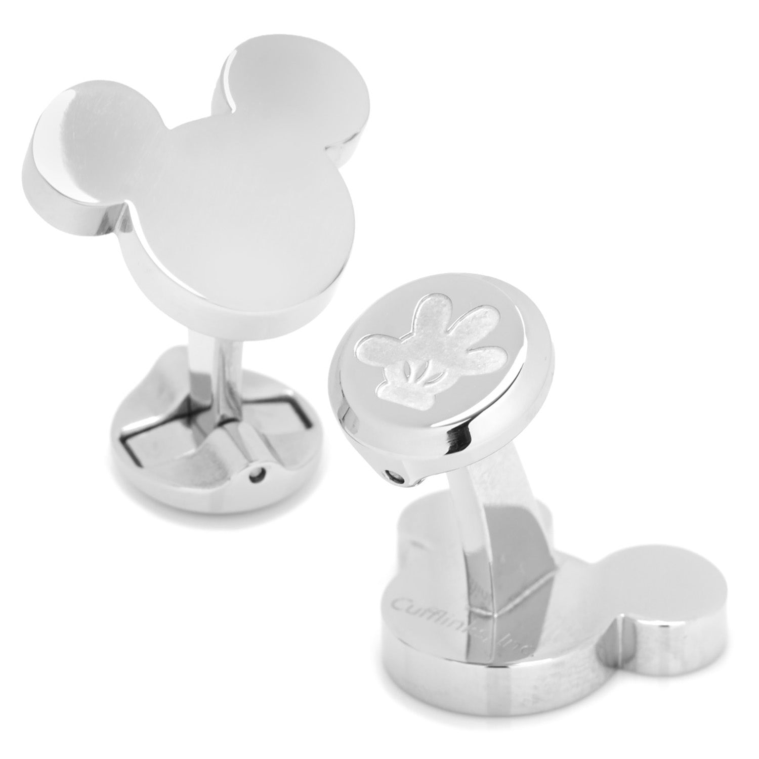 Disney Mickey Mouse Silhouette Stainless Steel Cufflinks