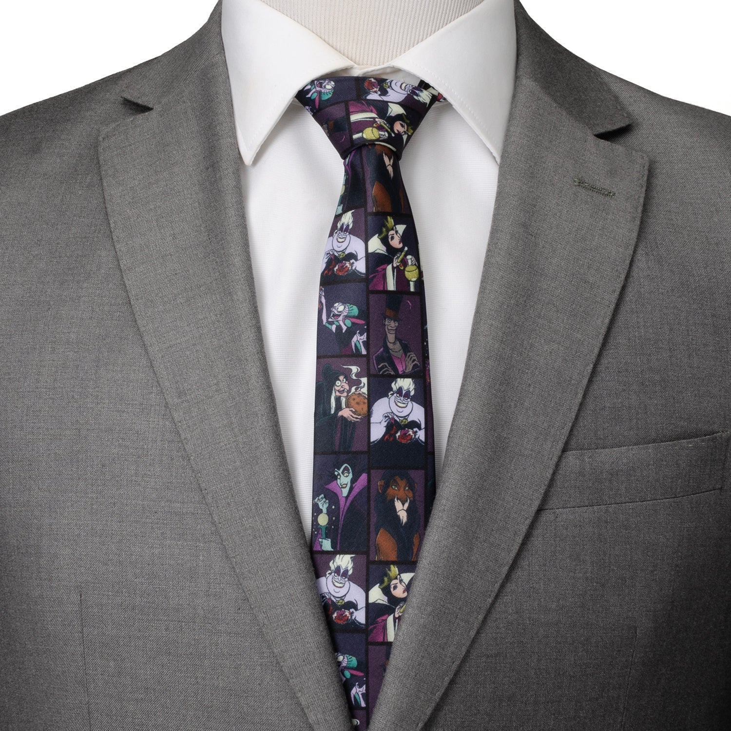 Disney Villains Dark Pattern Men's Tie