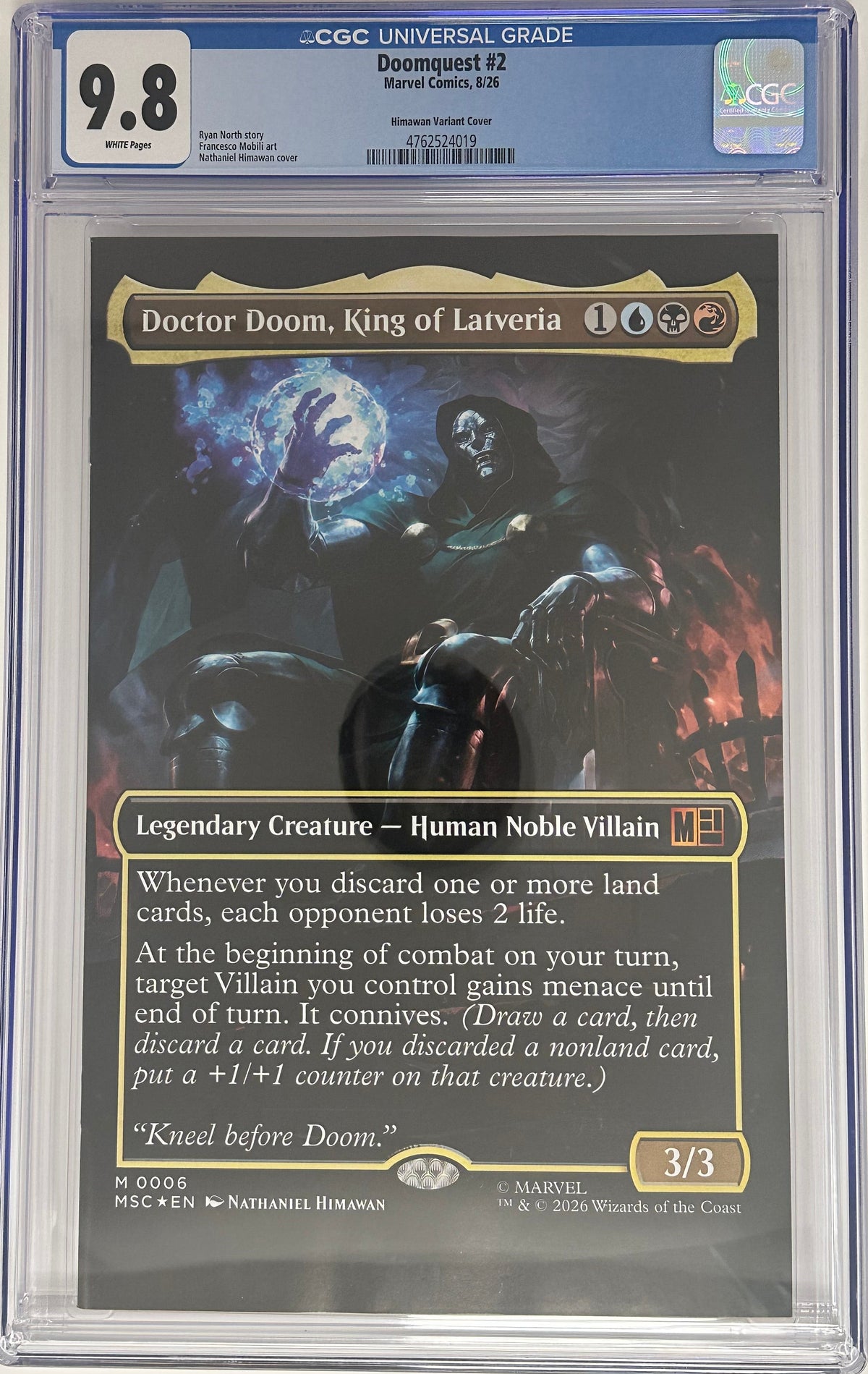 DOOMQUEST #2 CGC 9.8 BLUE LABEL NATHANIEL HIMAWAN VAR [IN STOCK]
