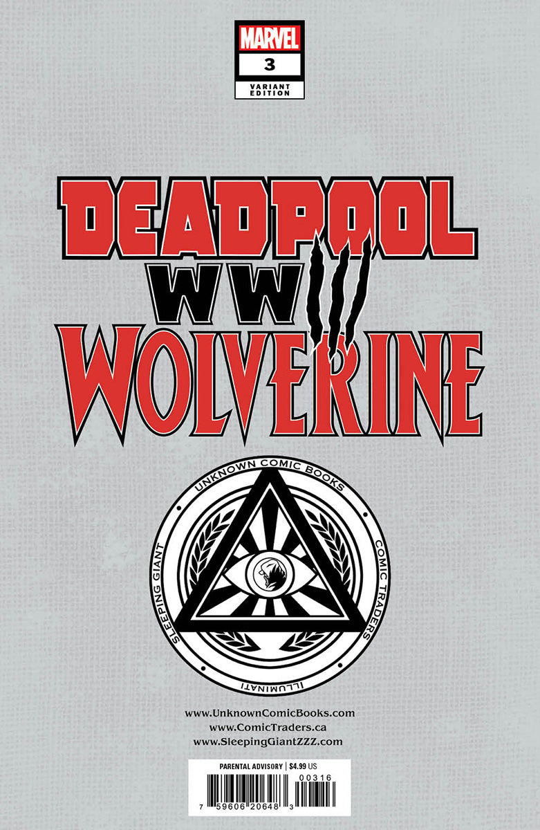 [2 Pack] Deadpool & Wolverine: Wwiii #3 Unknown Comics Tyler Kirkham Exclusive  Var (07/24/2024)