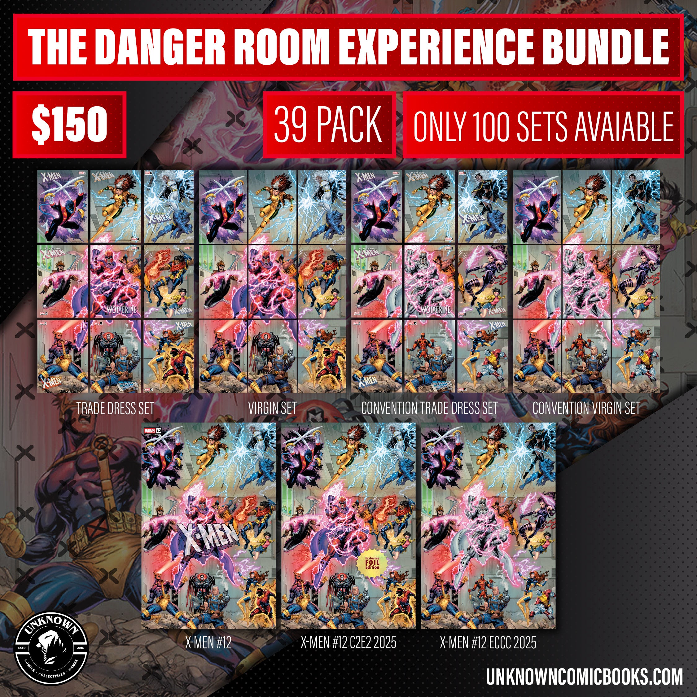 [39 PACK] The X-Men DANGER ROOM COMPLETE Tyler Kirkham Collection [IN STOCK]