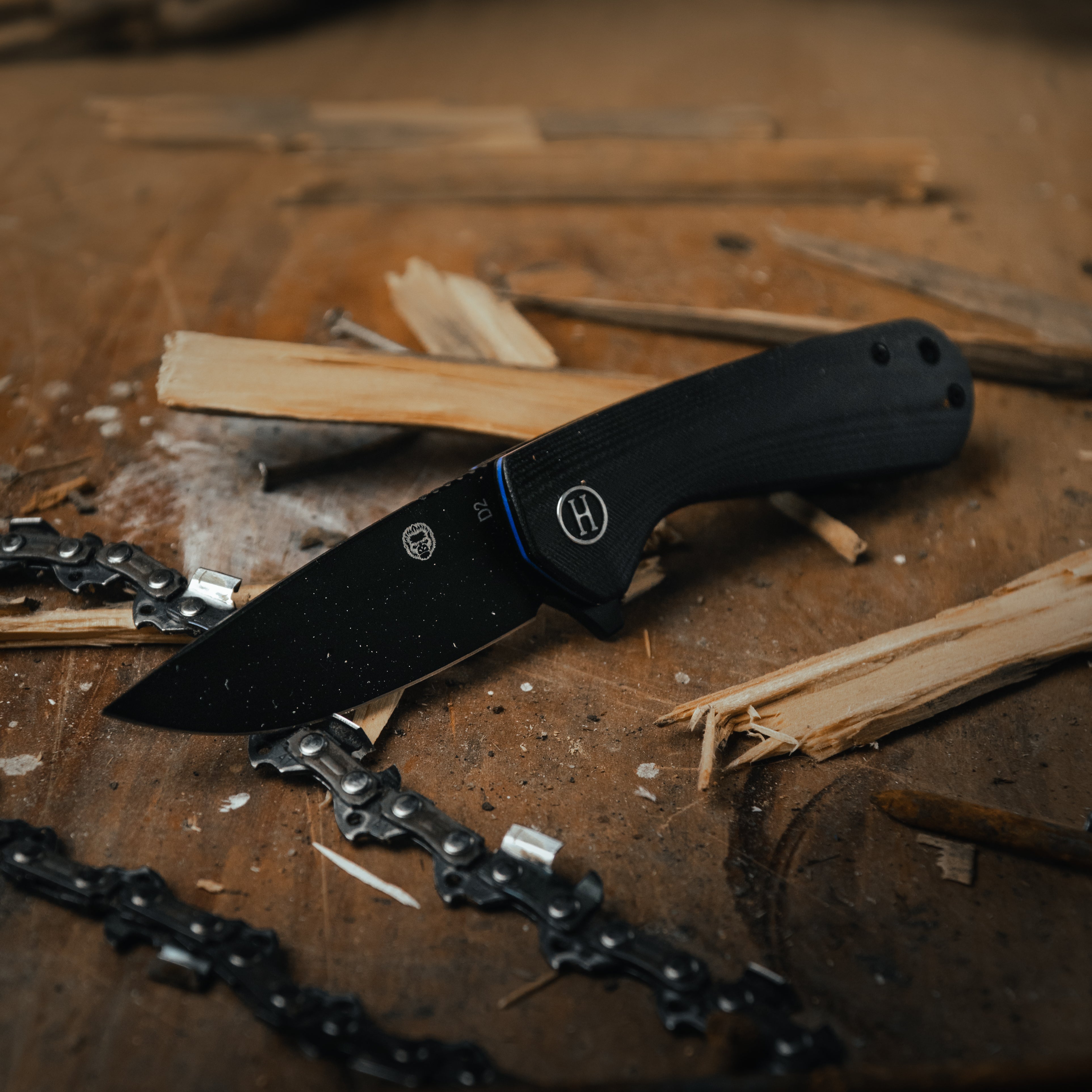 The Peasant Folding Pocket Knife Giftset for Men and Women (Black)