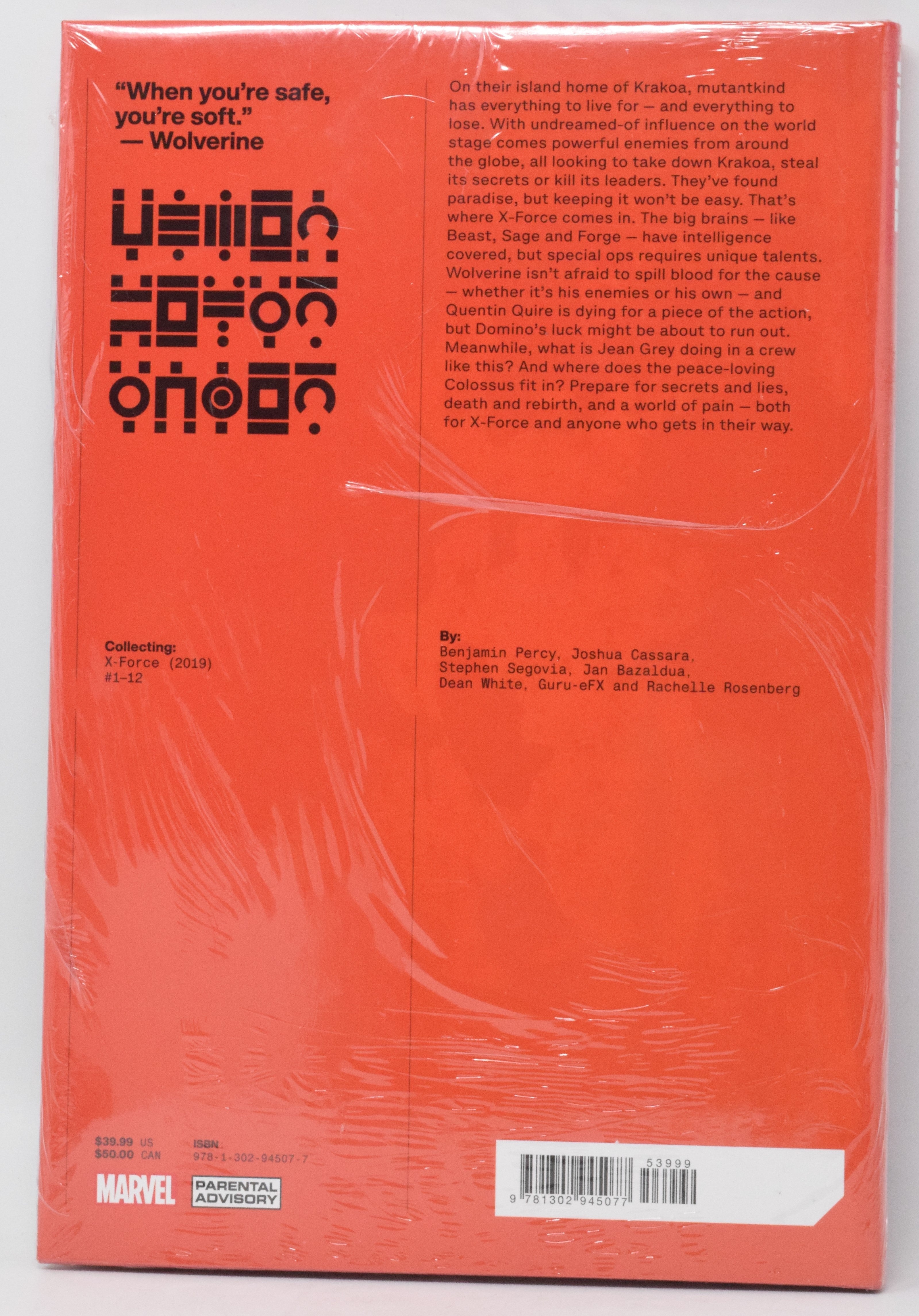 X-Force Benjamin Percy 1 HC New Sealed Marvel