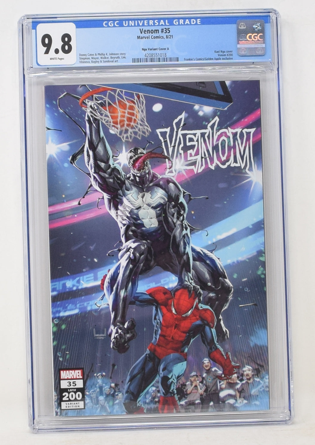Venom #35 Marvel 2021 200 Kael Ngu Spider-Man Basketball Slam Dunk Var