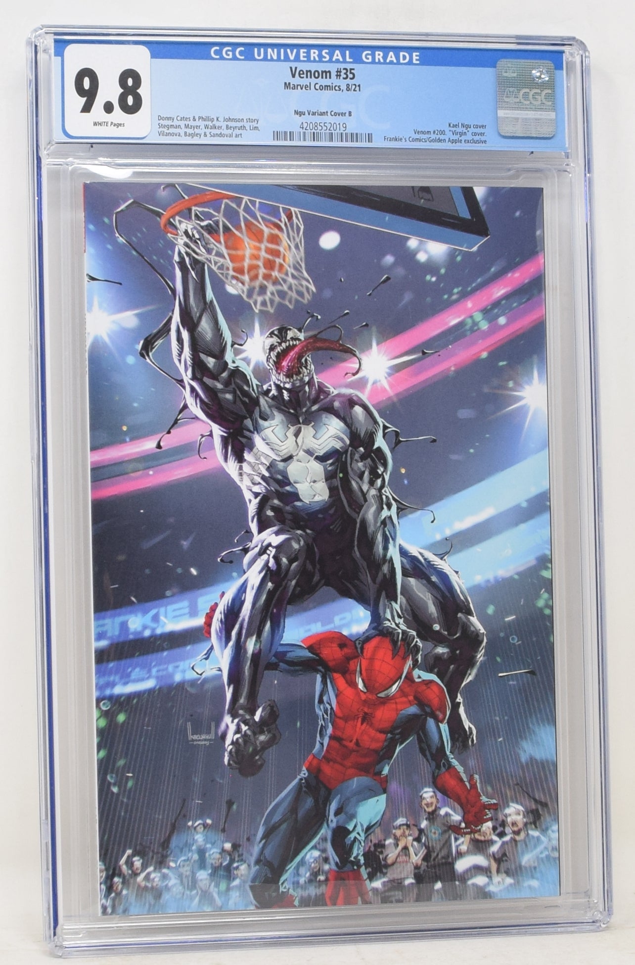 Venom #35 Marvel 2021 200 Kael Ngu Spider-Man Basketball Slam Dunk Variant