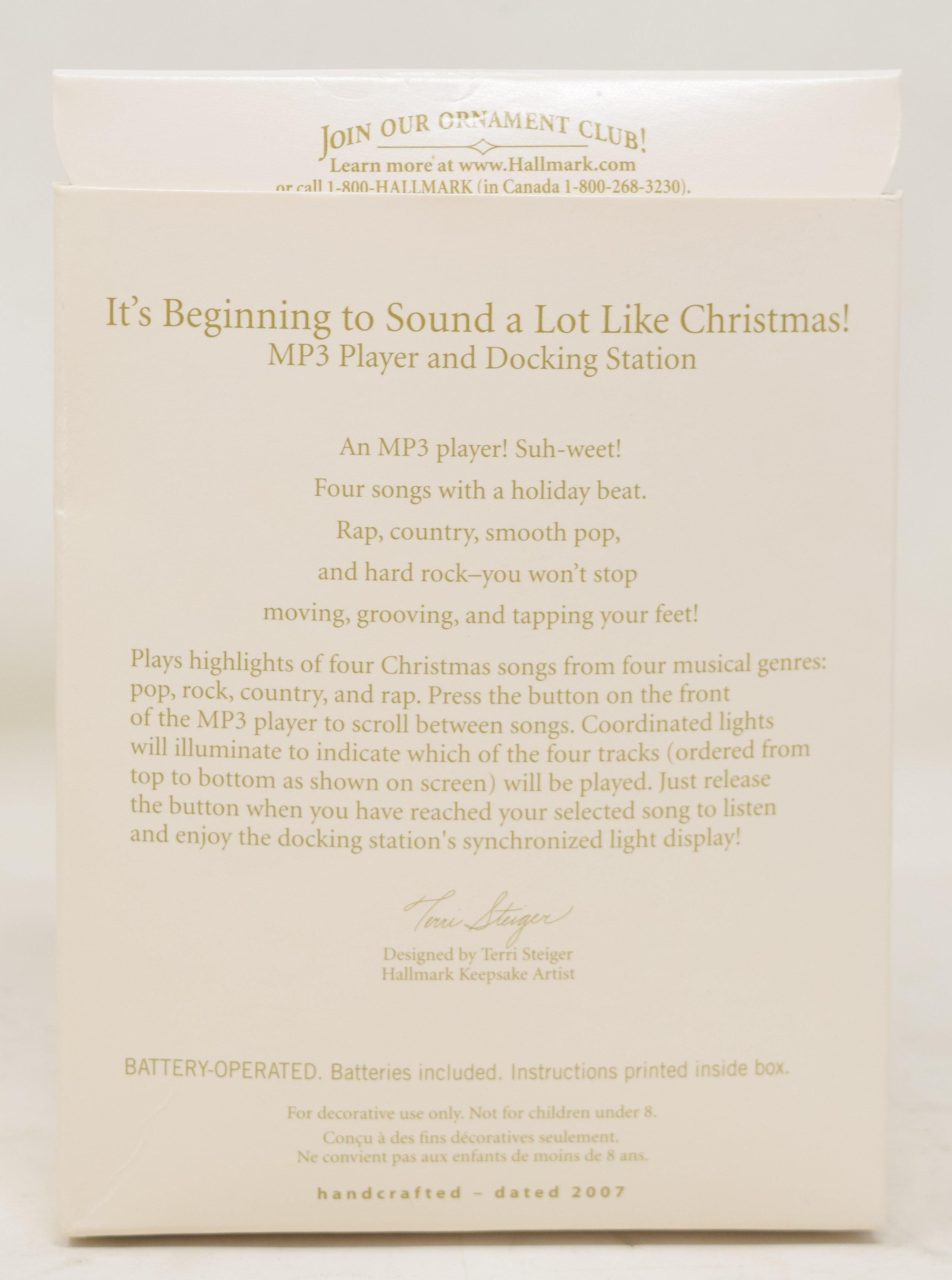 Hallmark Keepsake Ornament Beginning To Sound A Lot Like Christmas Tree 2009 NIB