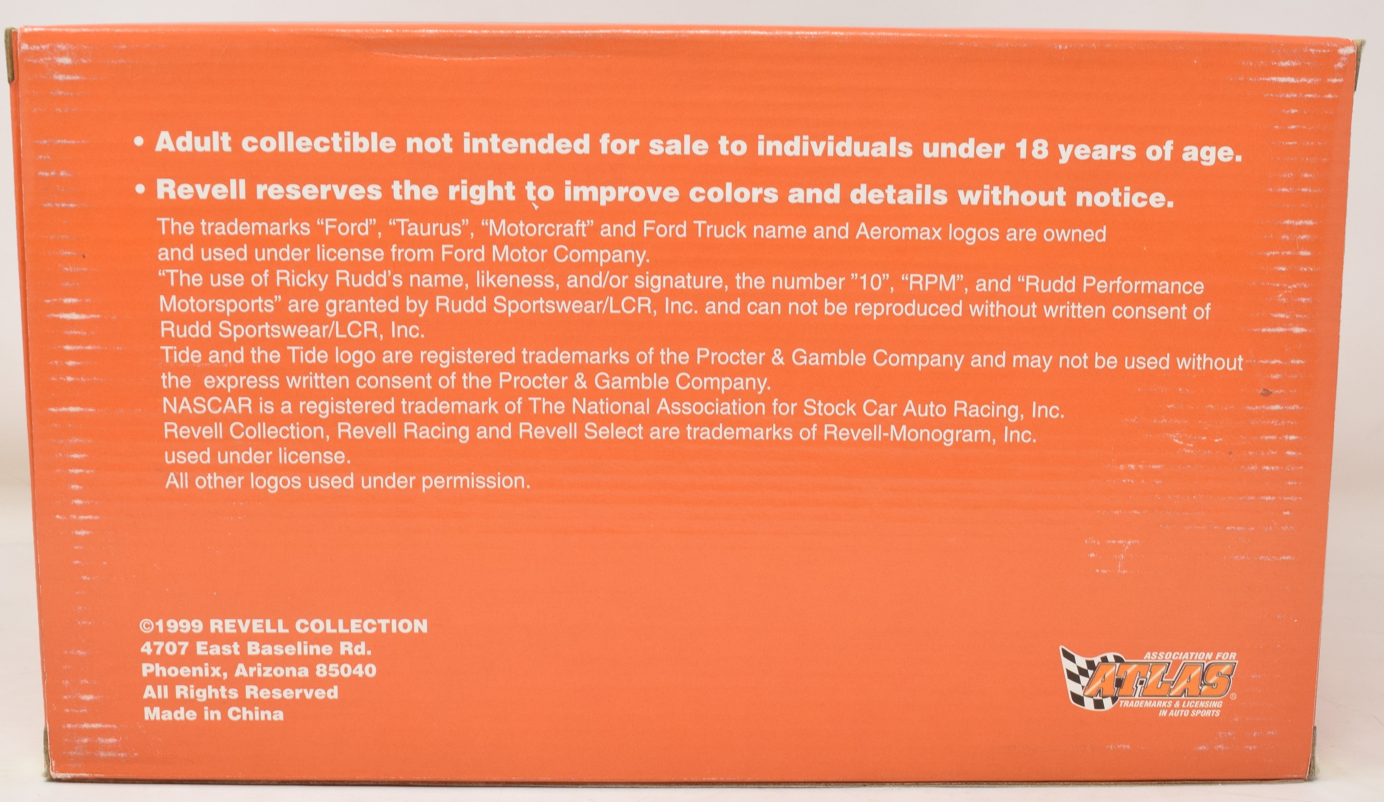 Ricky Rudd Ford Thunderbird Nascar Tide Diecast Race Car 1:24 1997 NIB