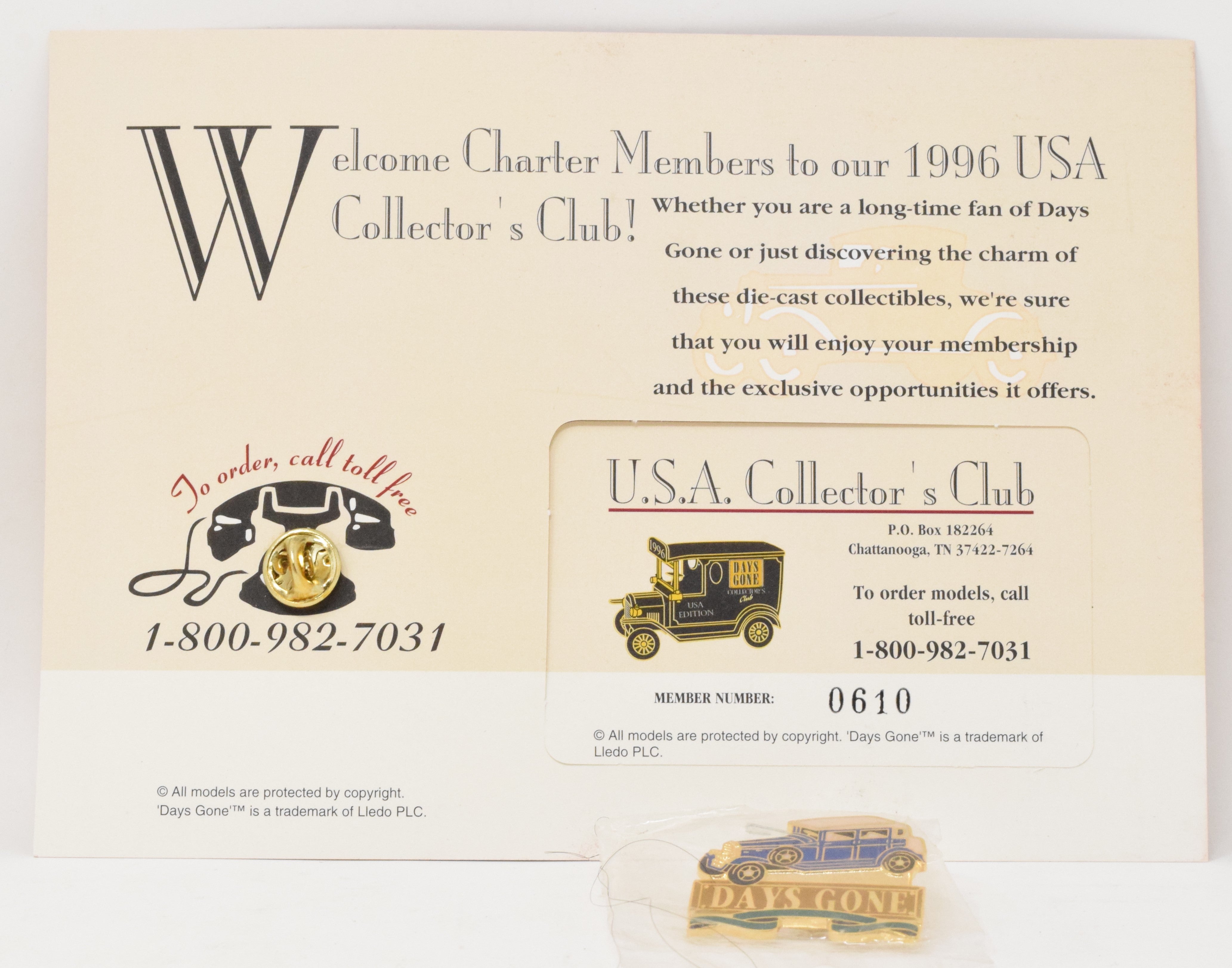 Lledo Days Gone Ford Model T 1920 Die Cast Car Collectors Club Model 1