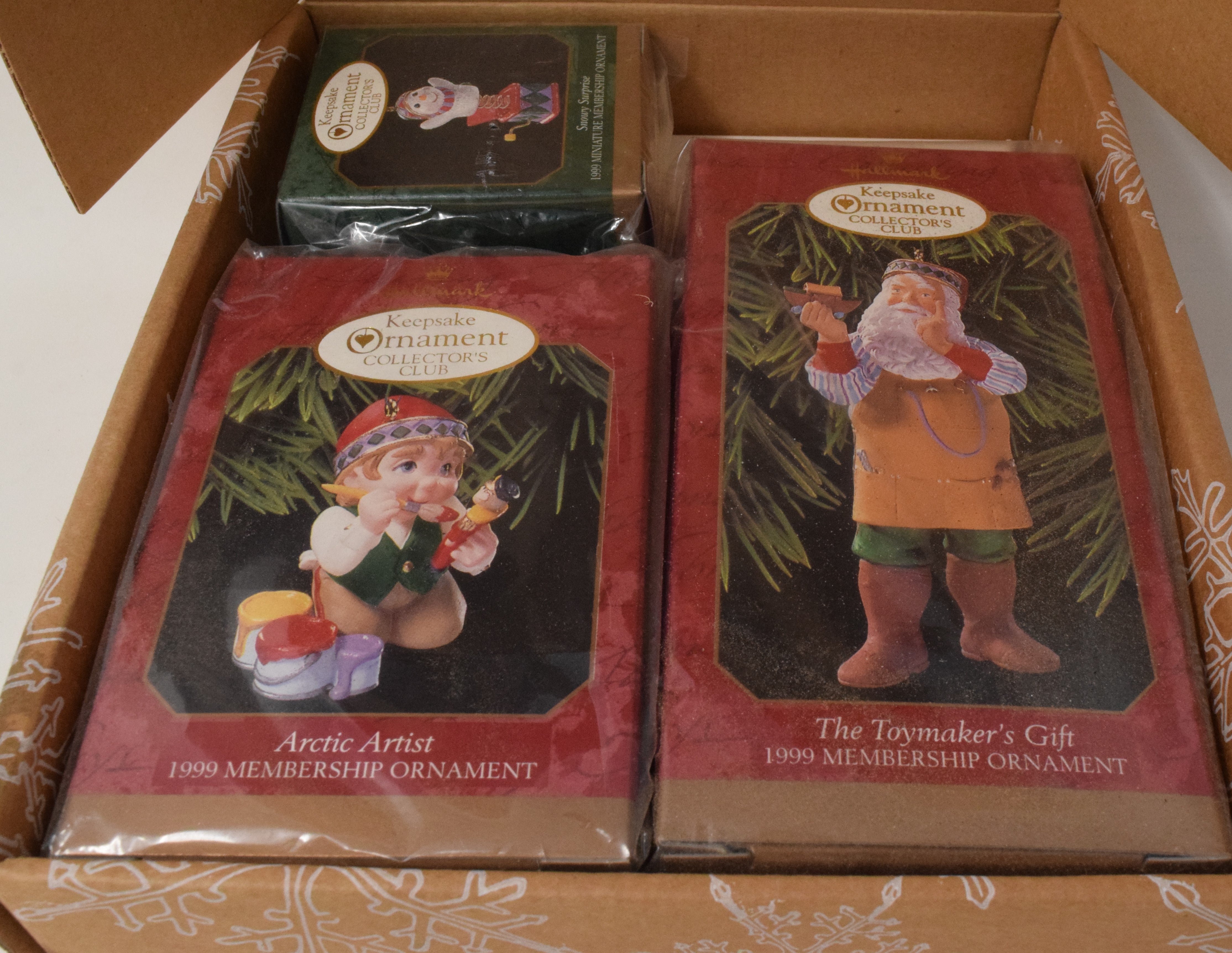 Hallmark Keepsake Christmas Ornament Club Membership Kit Set Of 3 1999 NIB