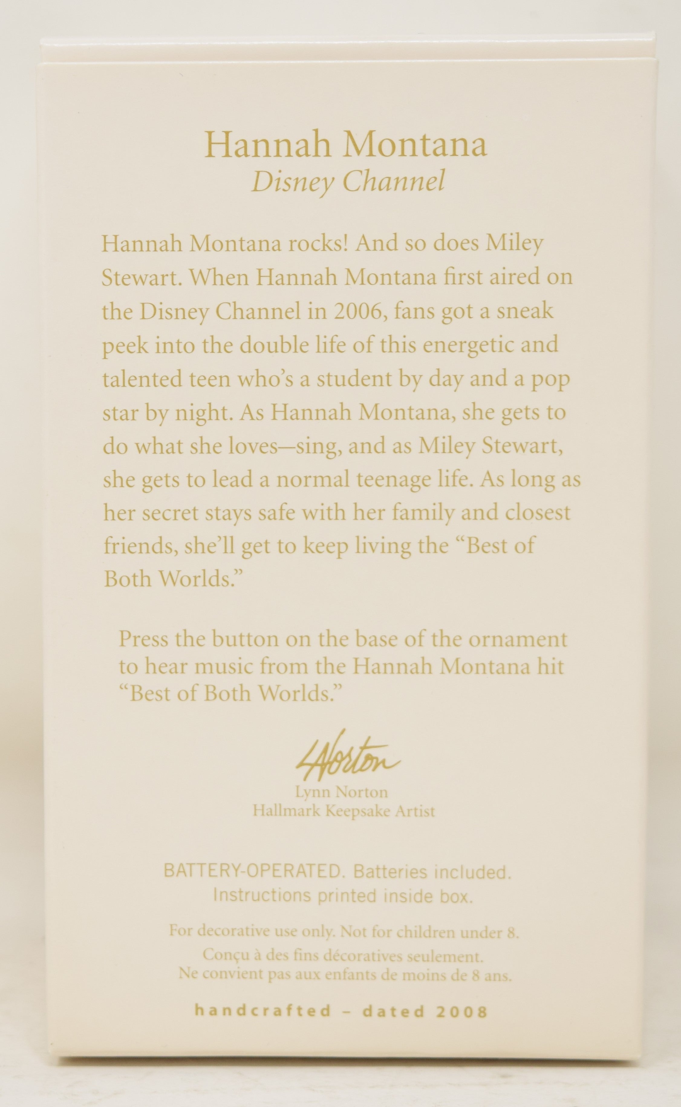 Hallmark Keepsake Ornament Hannah Montana Disney Channel Christmas Tree NIB