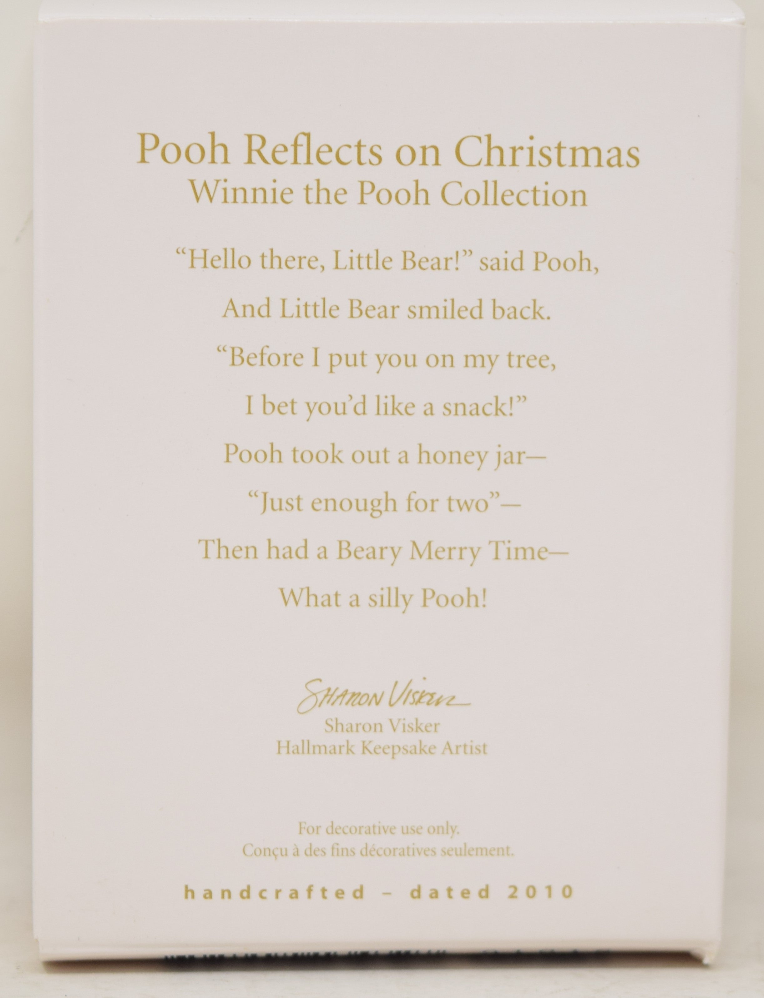 Hallmark Keepsake Ornament Winnie The Pooh Reflects On Christmas Tree 2011 NIB