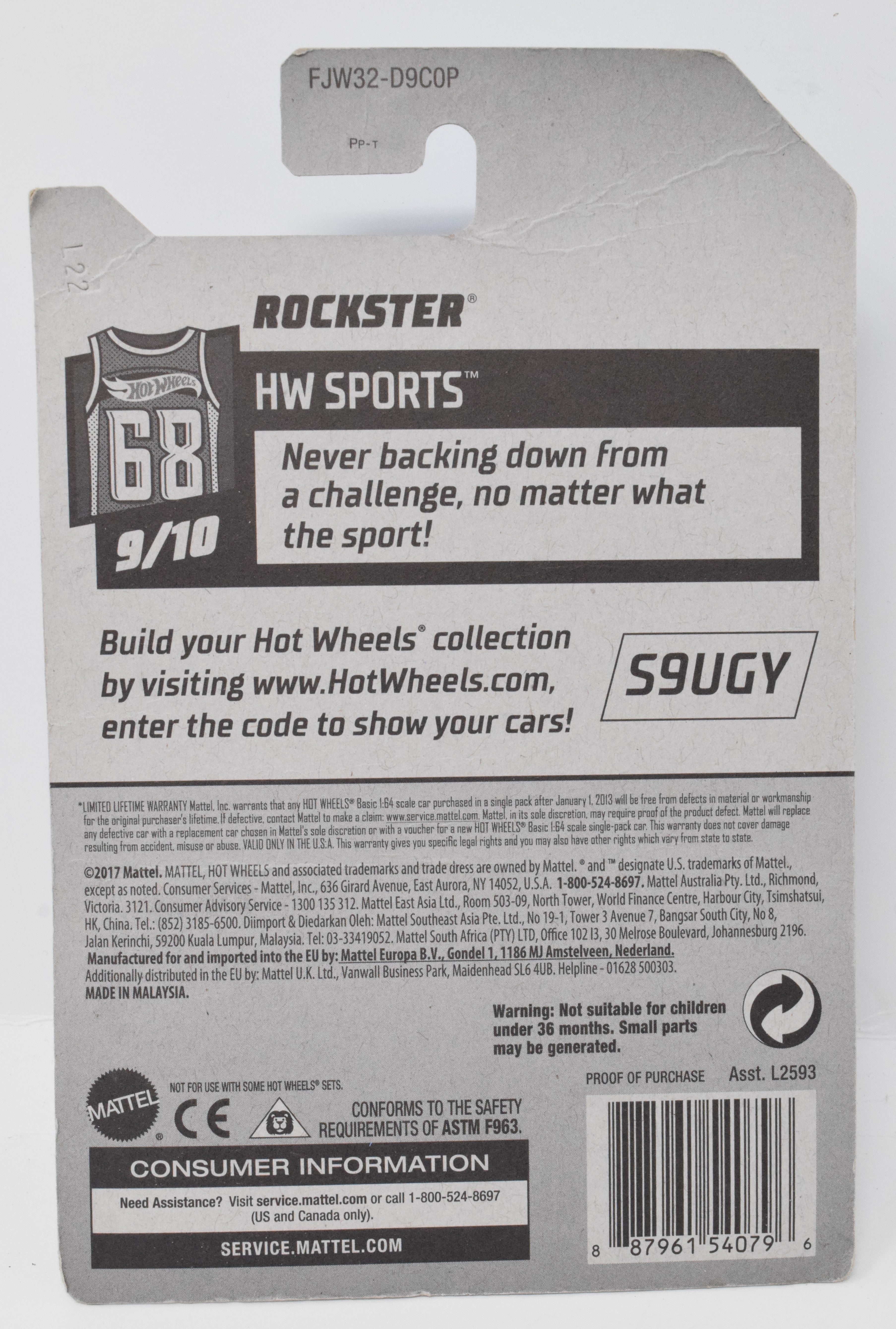 Hot Wheels Rockster HW Sports Ski Team Diecast Car 50 Years 9/10 323  New