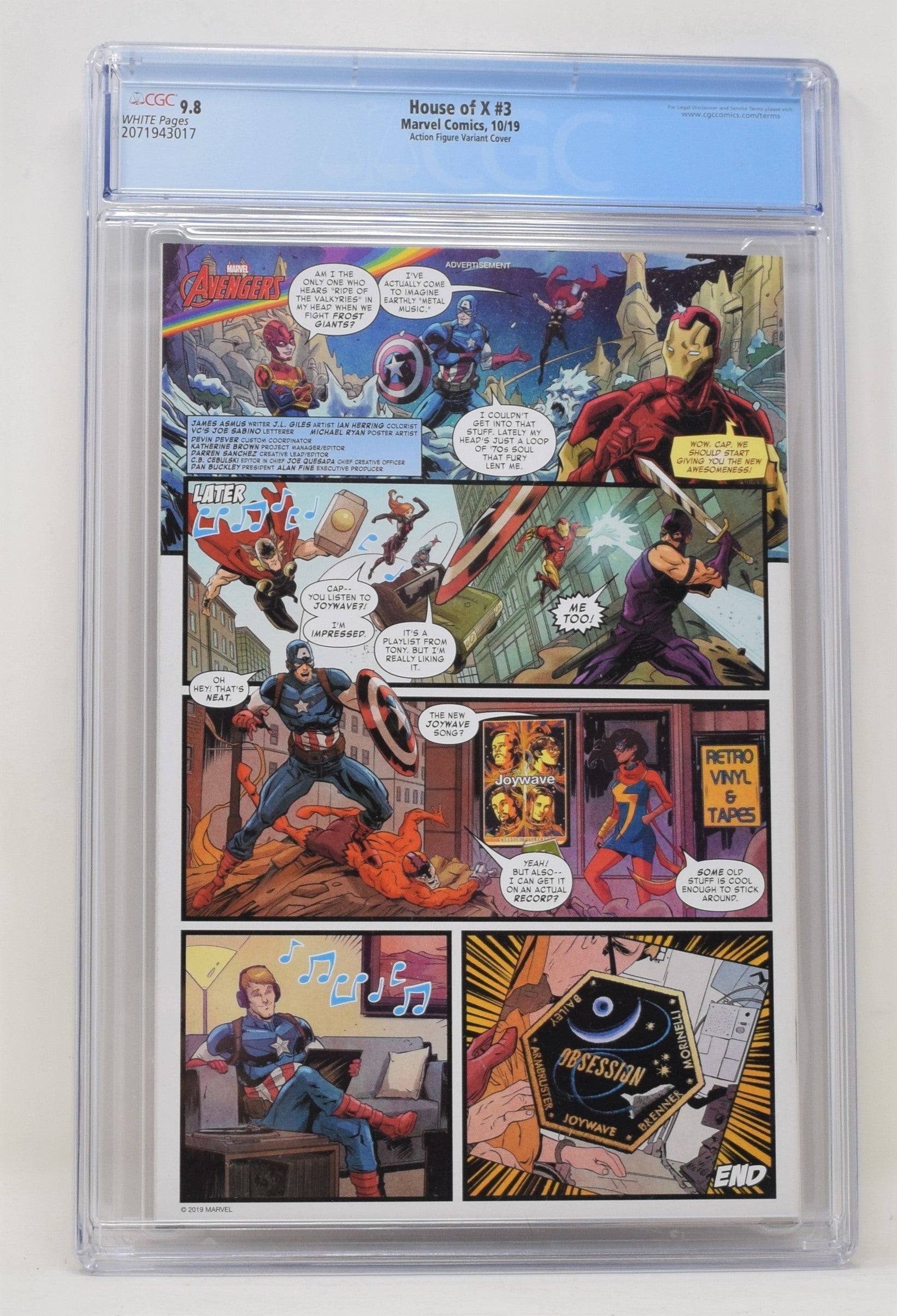 House Of X 3 Marvel 2019 CGC 9.8 John Tyler Christopher Action Figure Variant