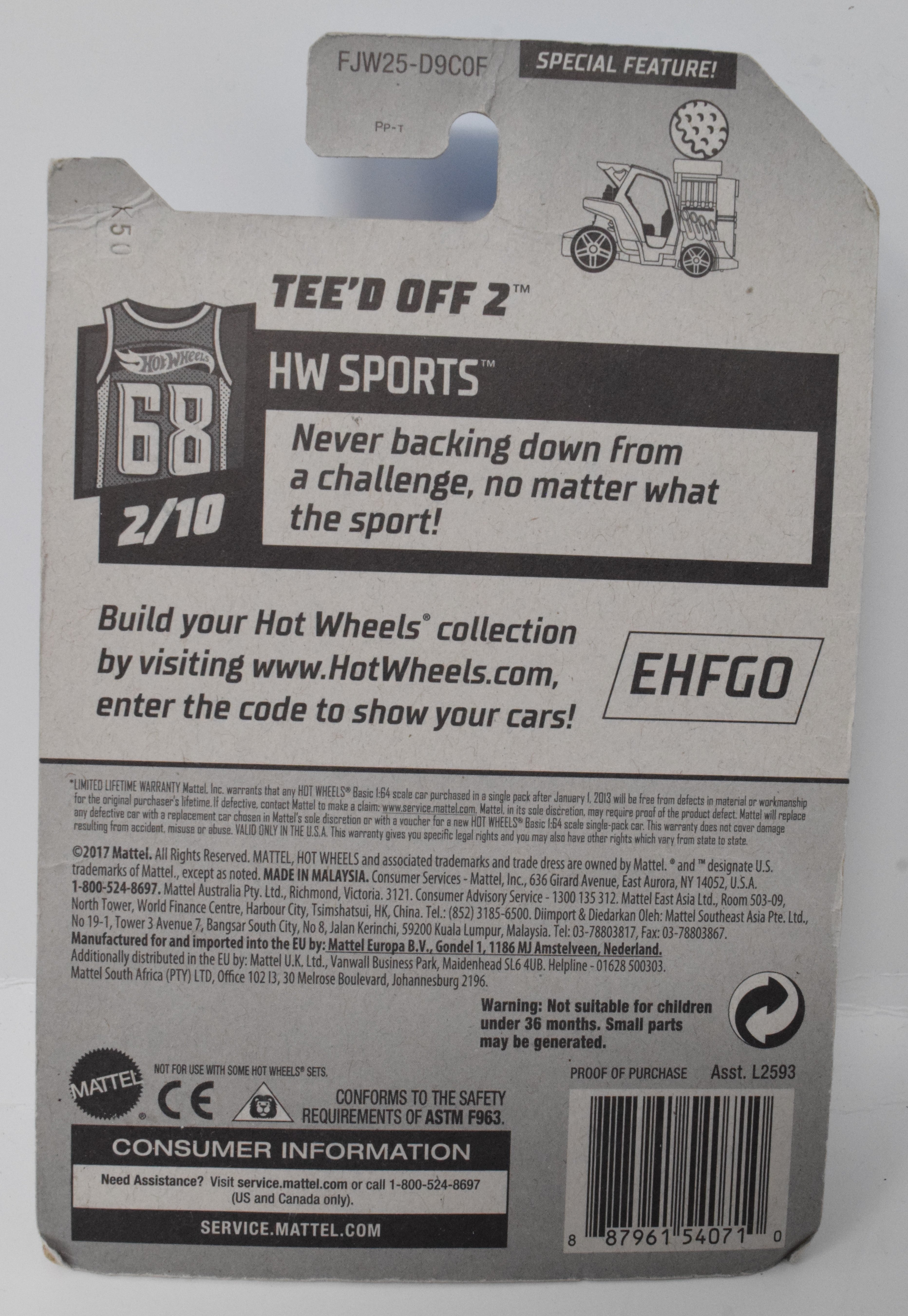 Hot Wheels Teed Off 2 HW Sports 2/10 103 DieCast Car New