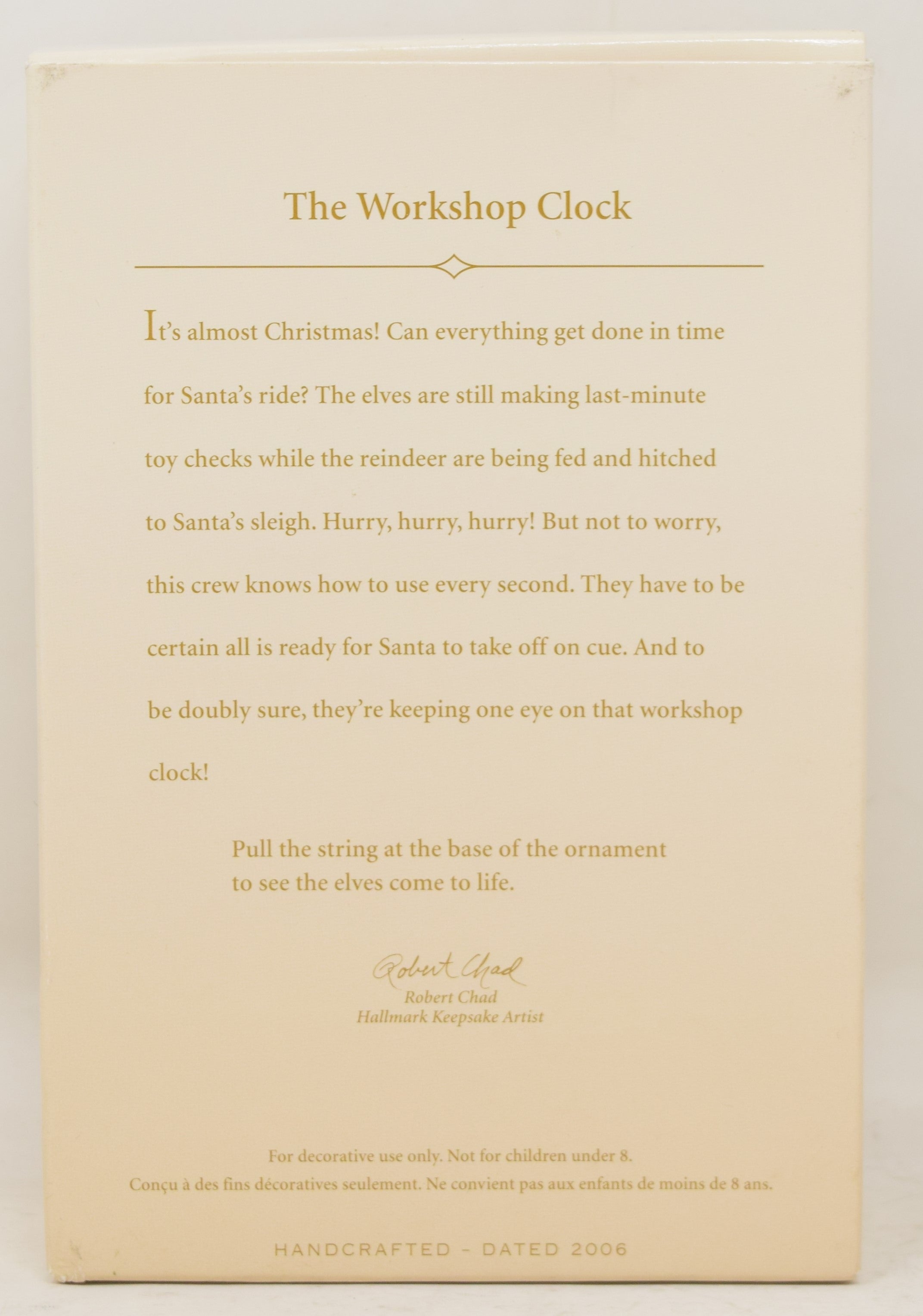 Hallmark Keepsake Ornament Workshop Clock Christmas Tree 2007 NIB
