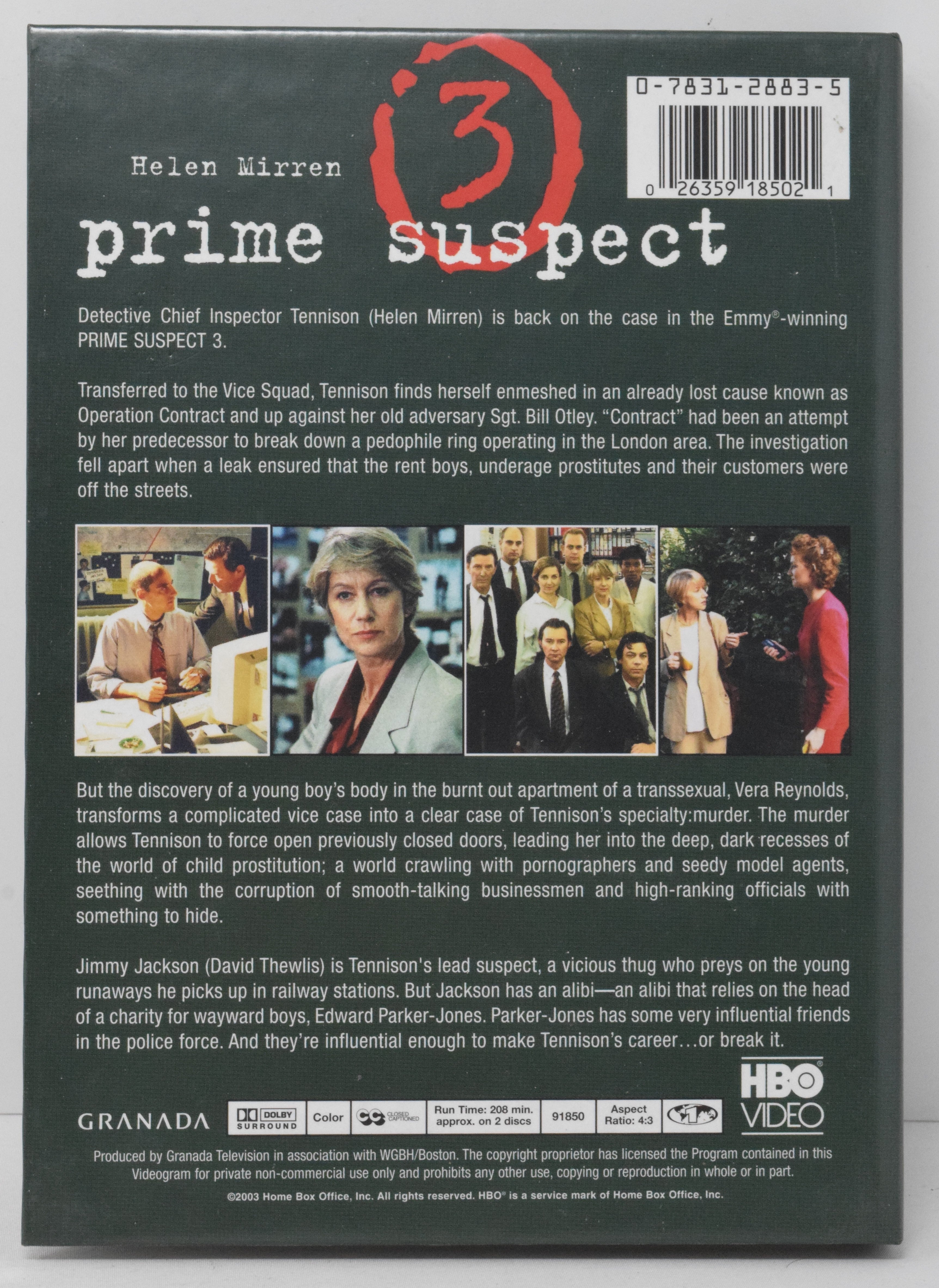 Prime Suspecct 3 DVD Helen Mirren