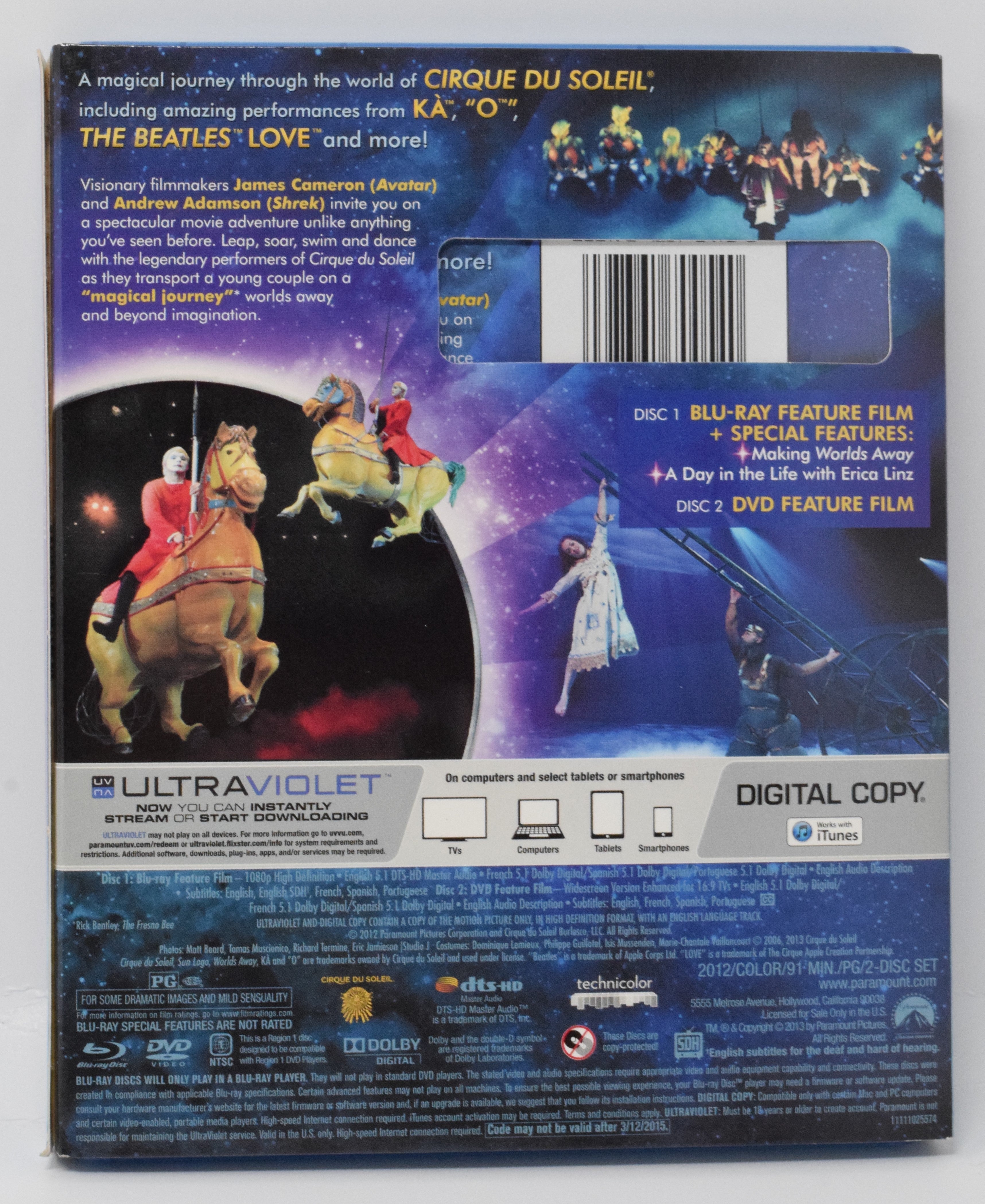 Cirque Du Soleil Worlds Away DVD Blu-ray