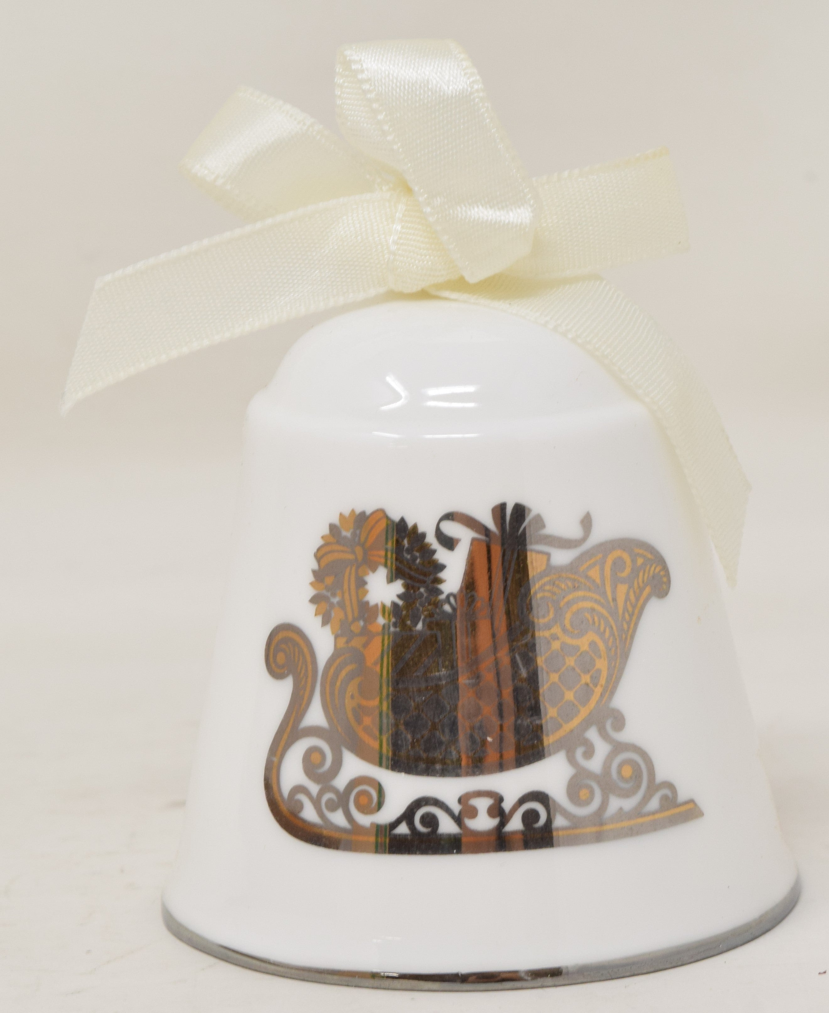 Hallmark Ornament Ceramic Bell 25 Years Together Christmas Tree 1984 NIB