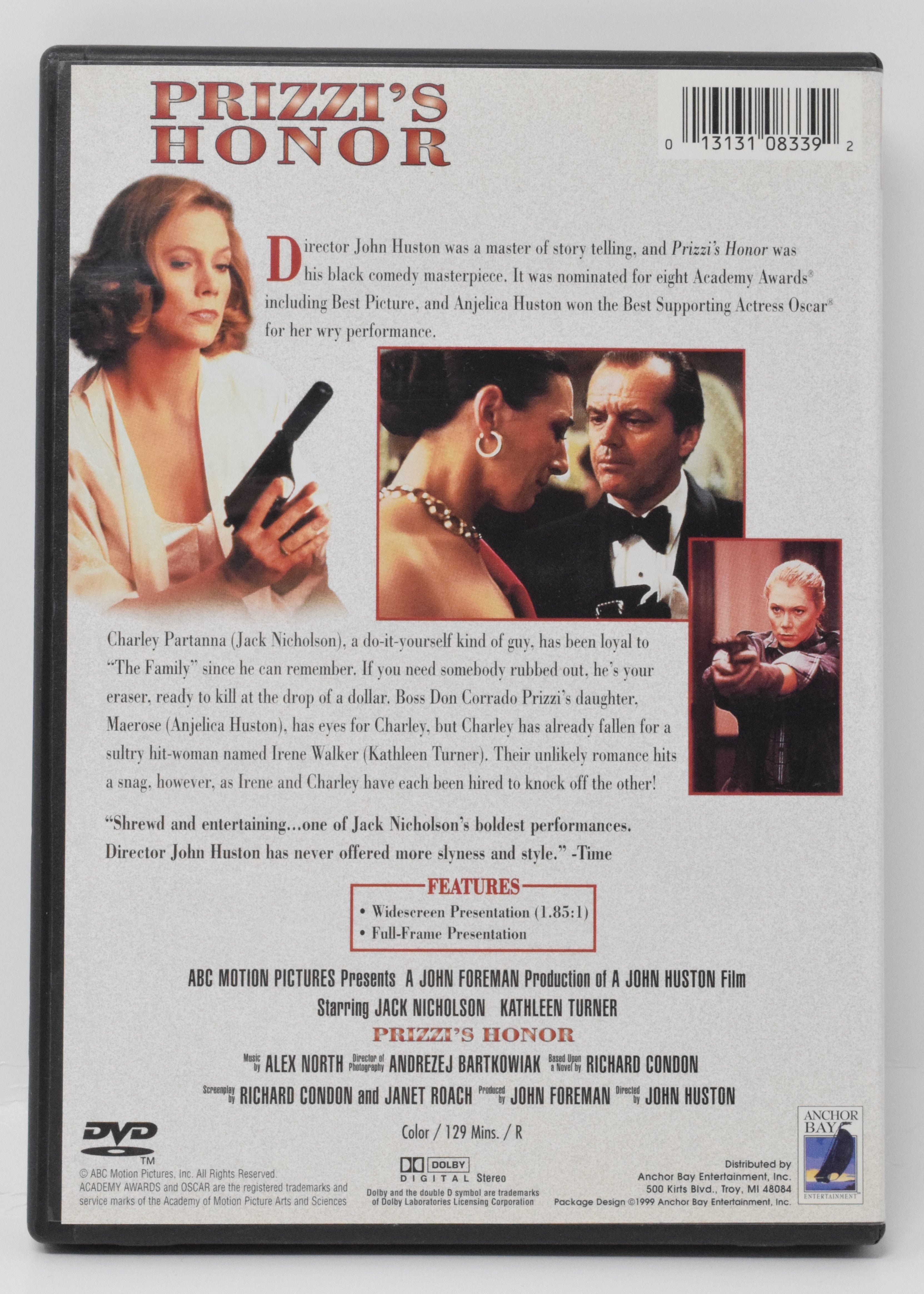 Prizzi's Honor DVD