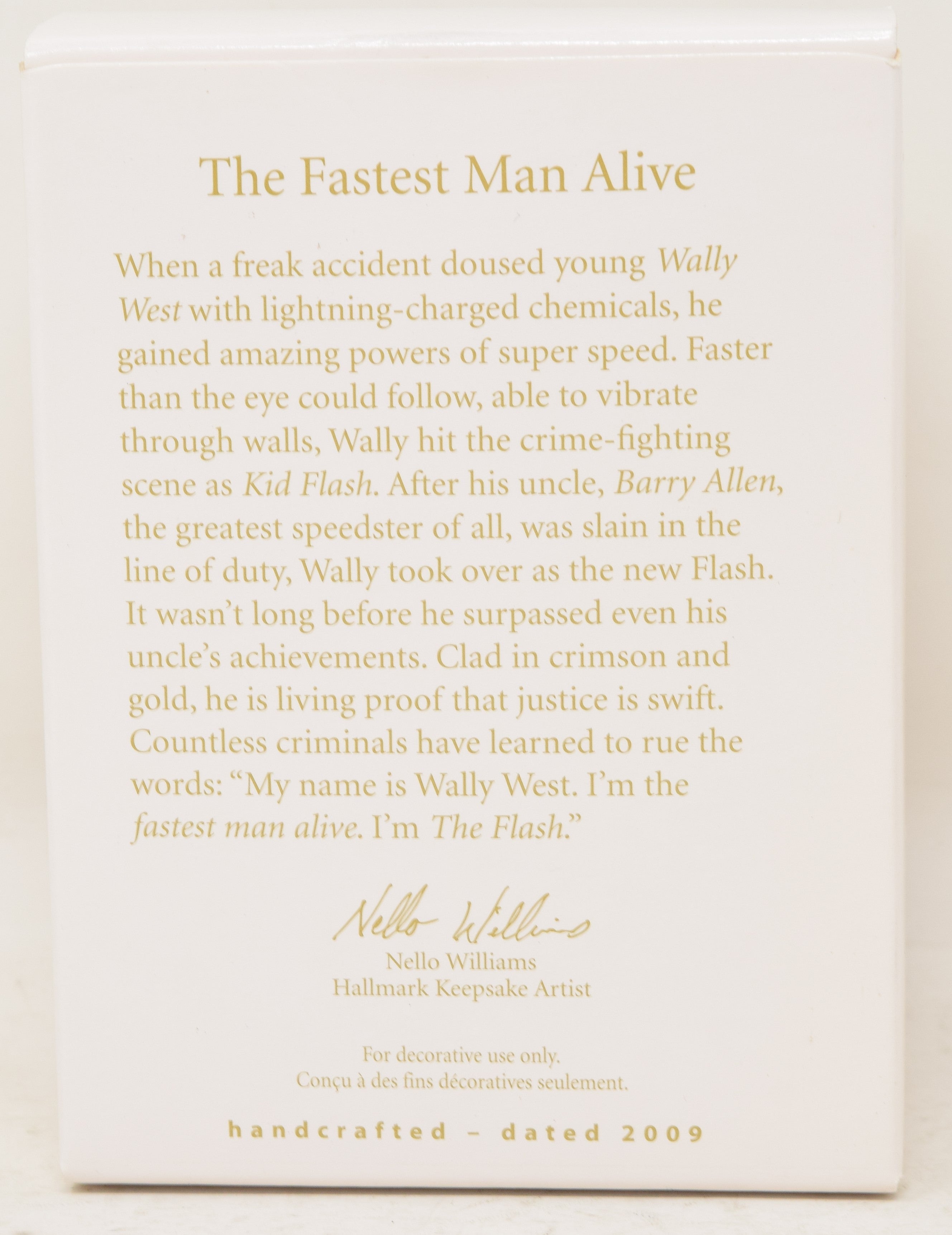 Hallmark Keepsake Ornament Flash Fastest Man Alive DC Christmas Tree 2009 NIB