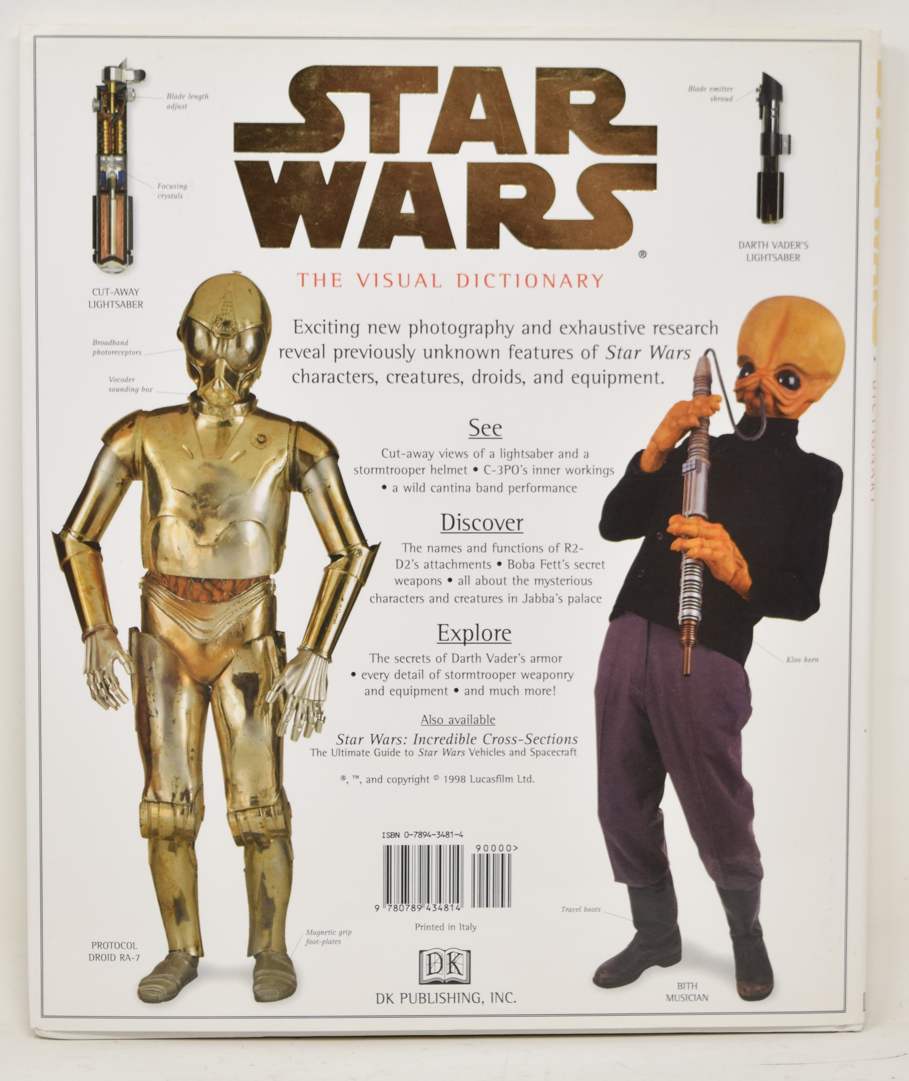 Star Wars The Visuial Dictionary Ultimate Guide 1998