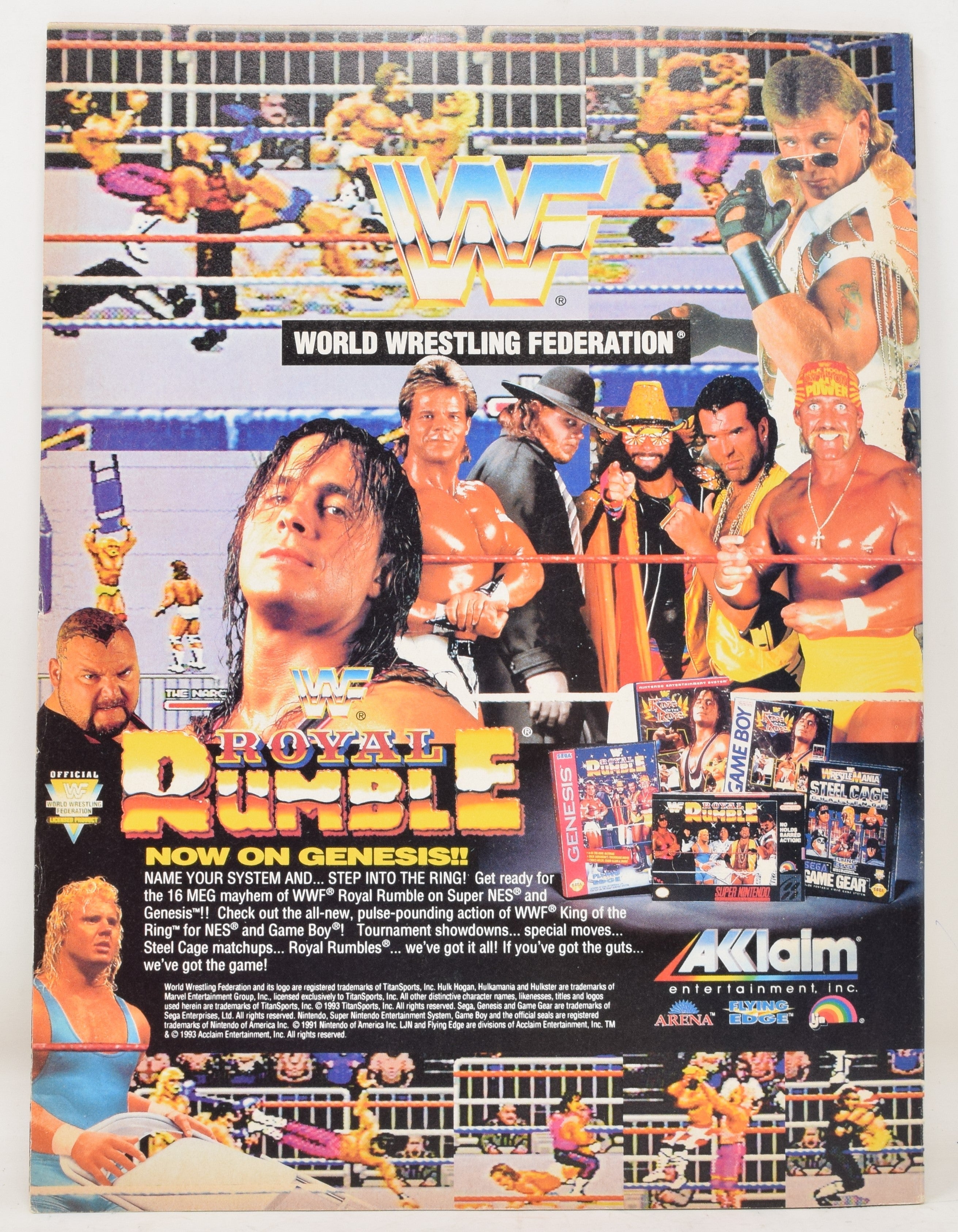 Pro Wrestling Illustrated Magazine December 1993 VF WWE WWF Brett Hart