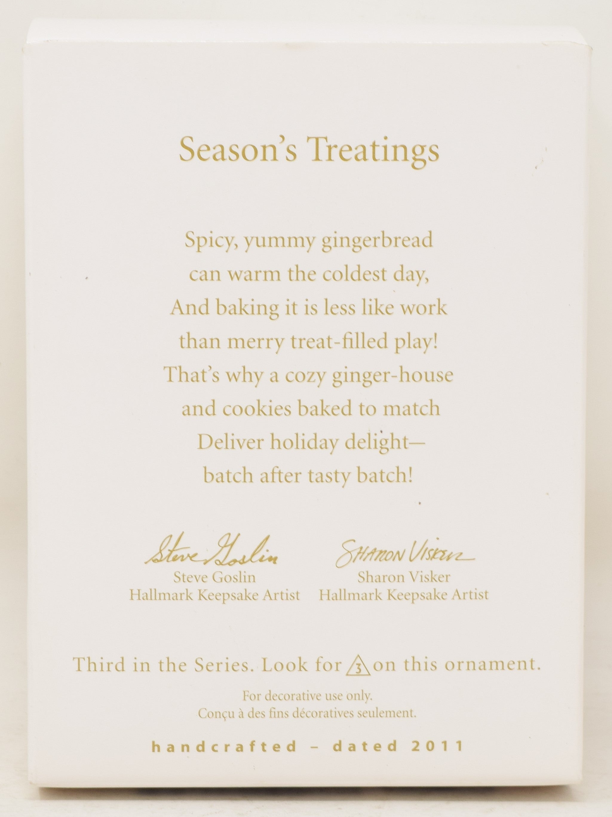 Hallmark Keepsake Ornament Seasons Treatings Gingerbread Christmas Tree 2011 NIB