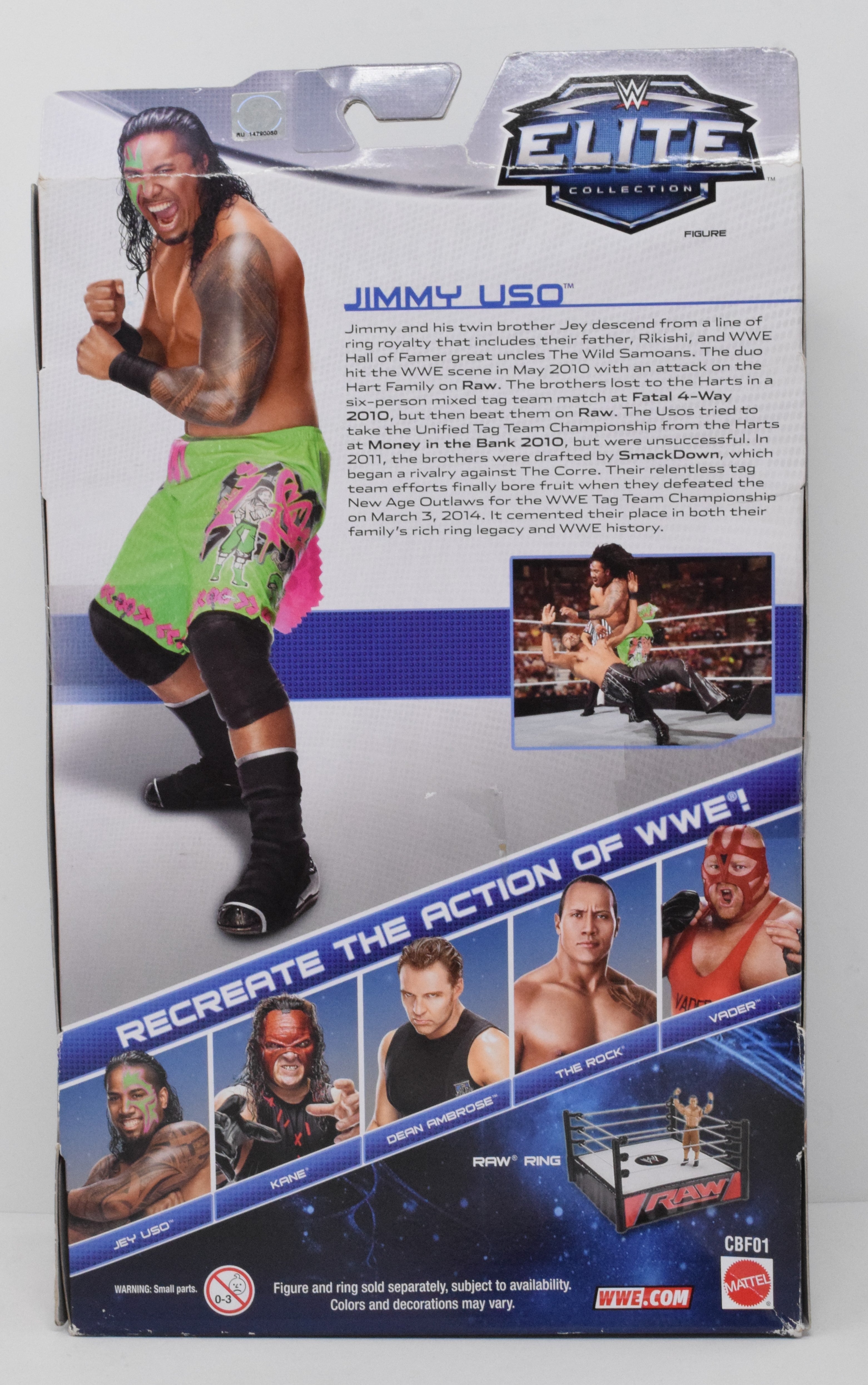 WWE Elite Jimmy Uso Action Figure 31 Mattel 2014 New