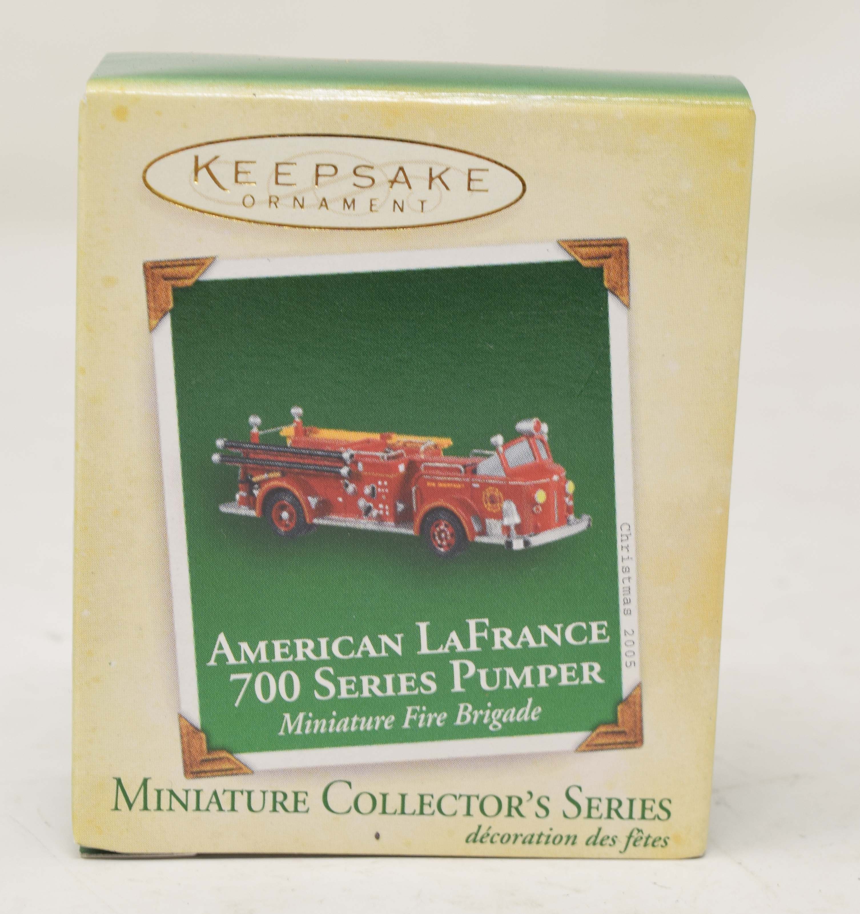 Hallmark Keepsake Ornament American LaFrance 700 Pumper Firetruck Christmas Tree 2005 NIB