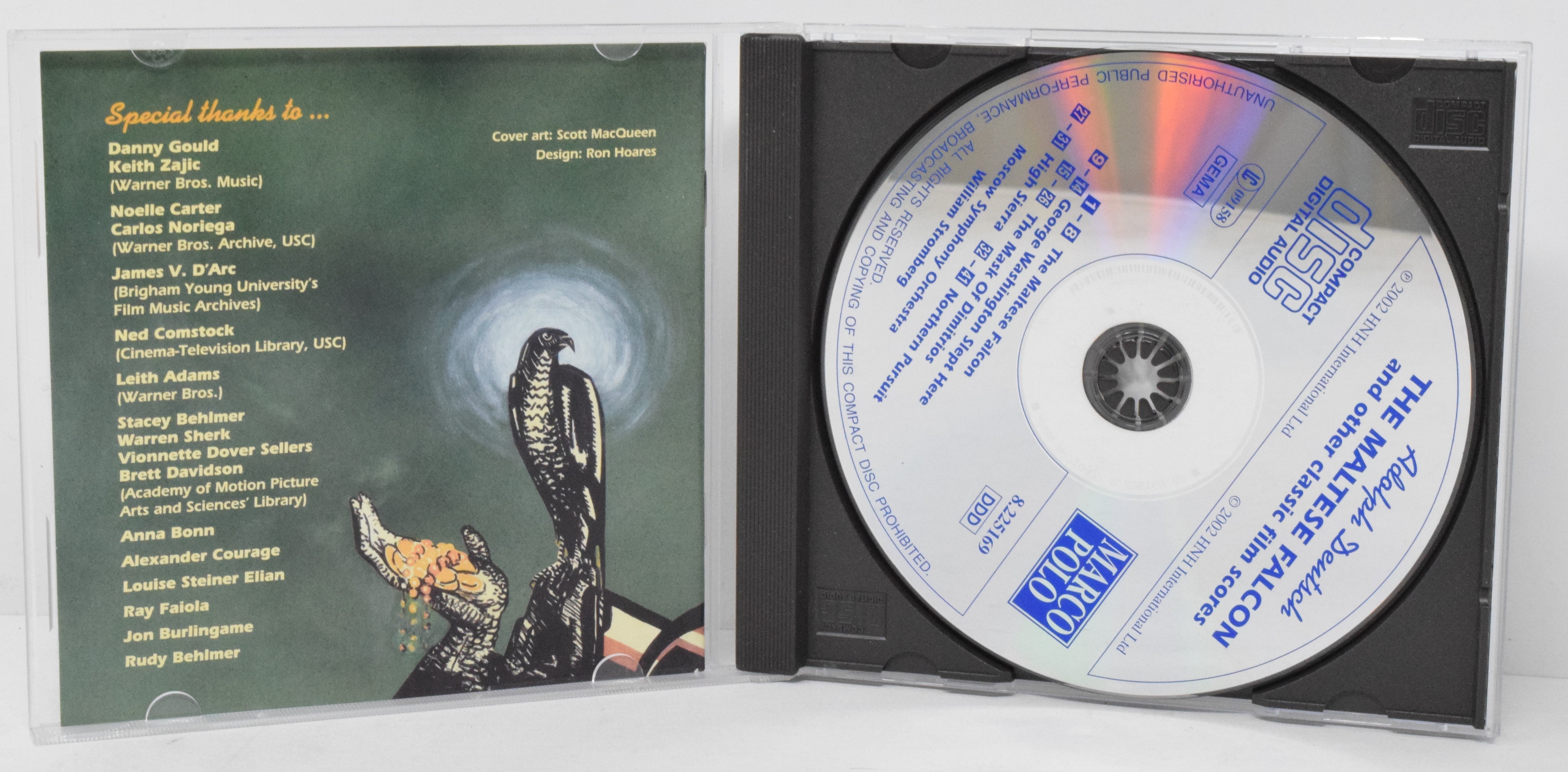 The Maltese Falcon Soundtrack CD Adolph Deutsch Marco Polo High Sierra