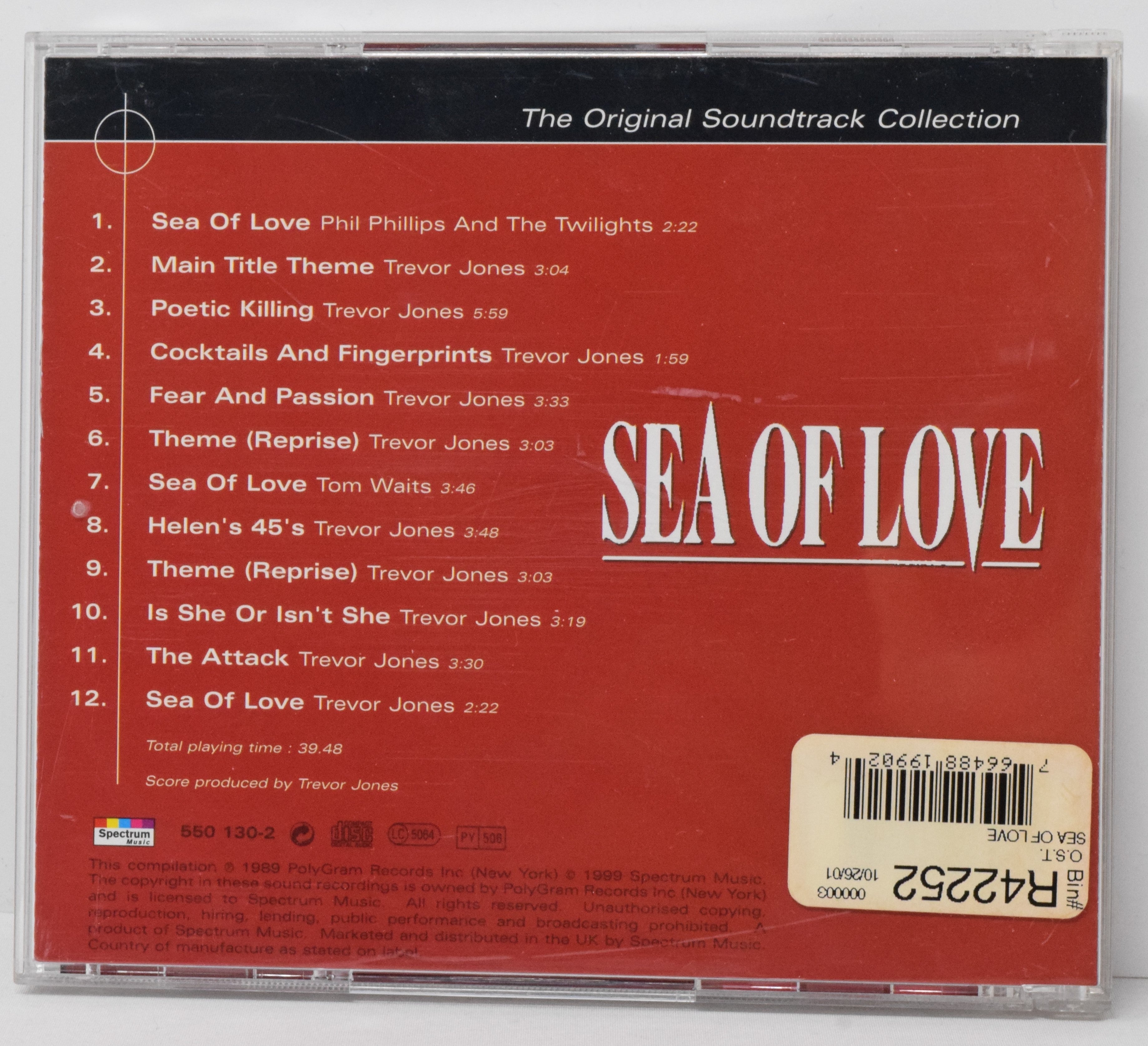 Sea of Love Soundtrack CD Trevor Jones Spectrum
