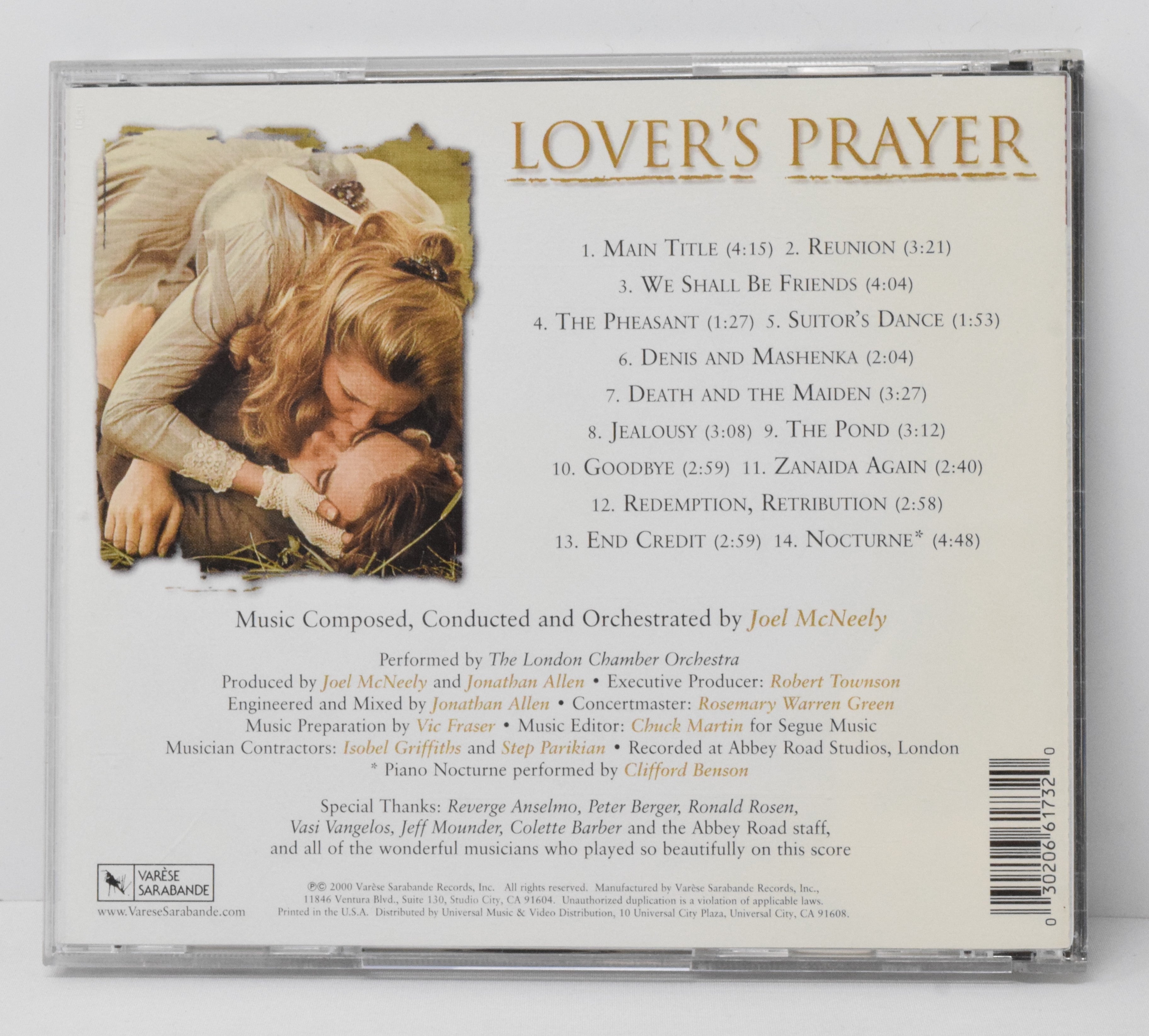 Lovers Prayer Soundtrack CD Joel McNeely Varese
