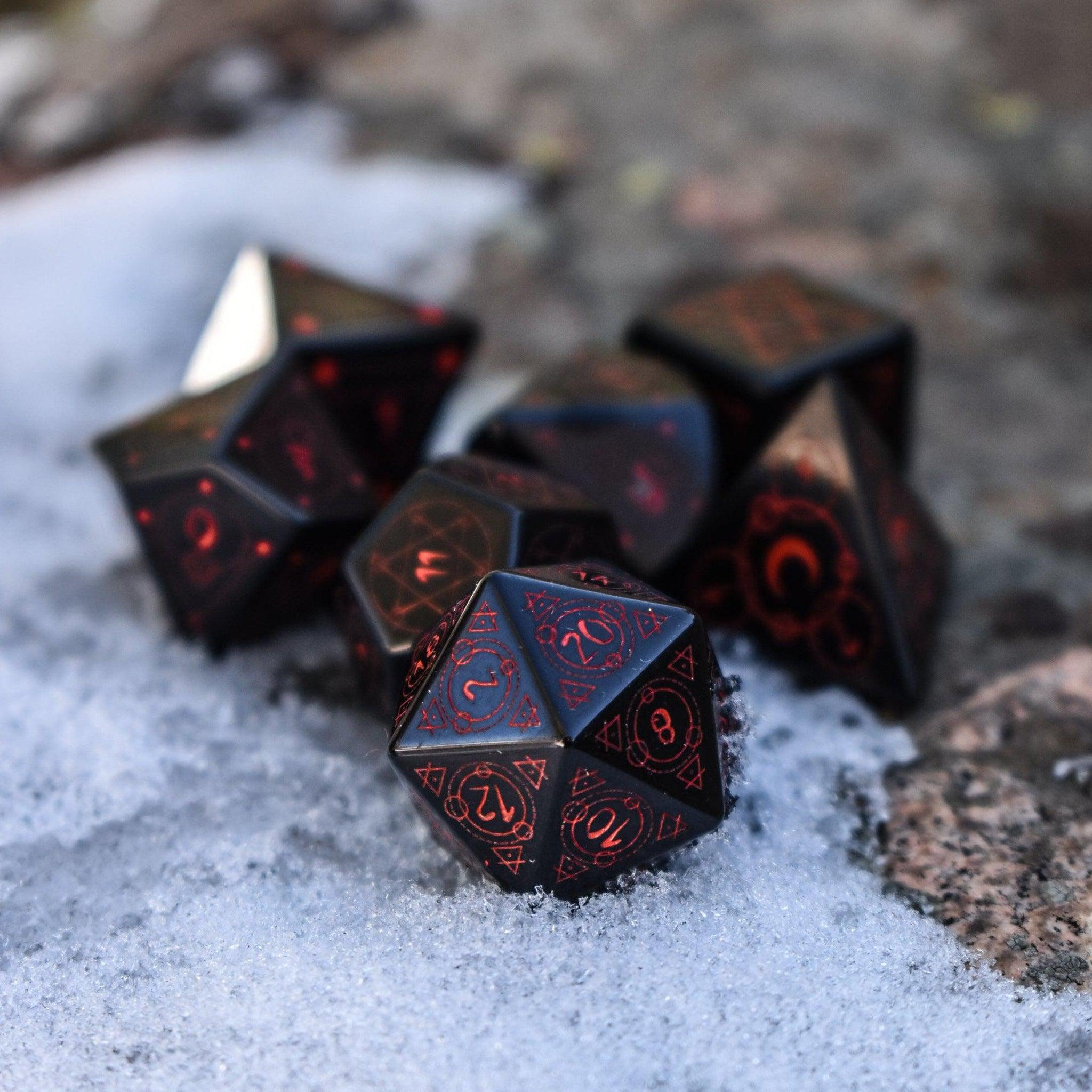 Spellcaster Obsidian Stone Dice