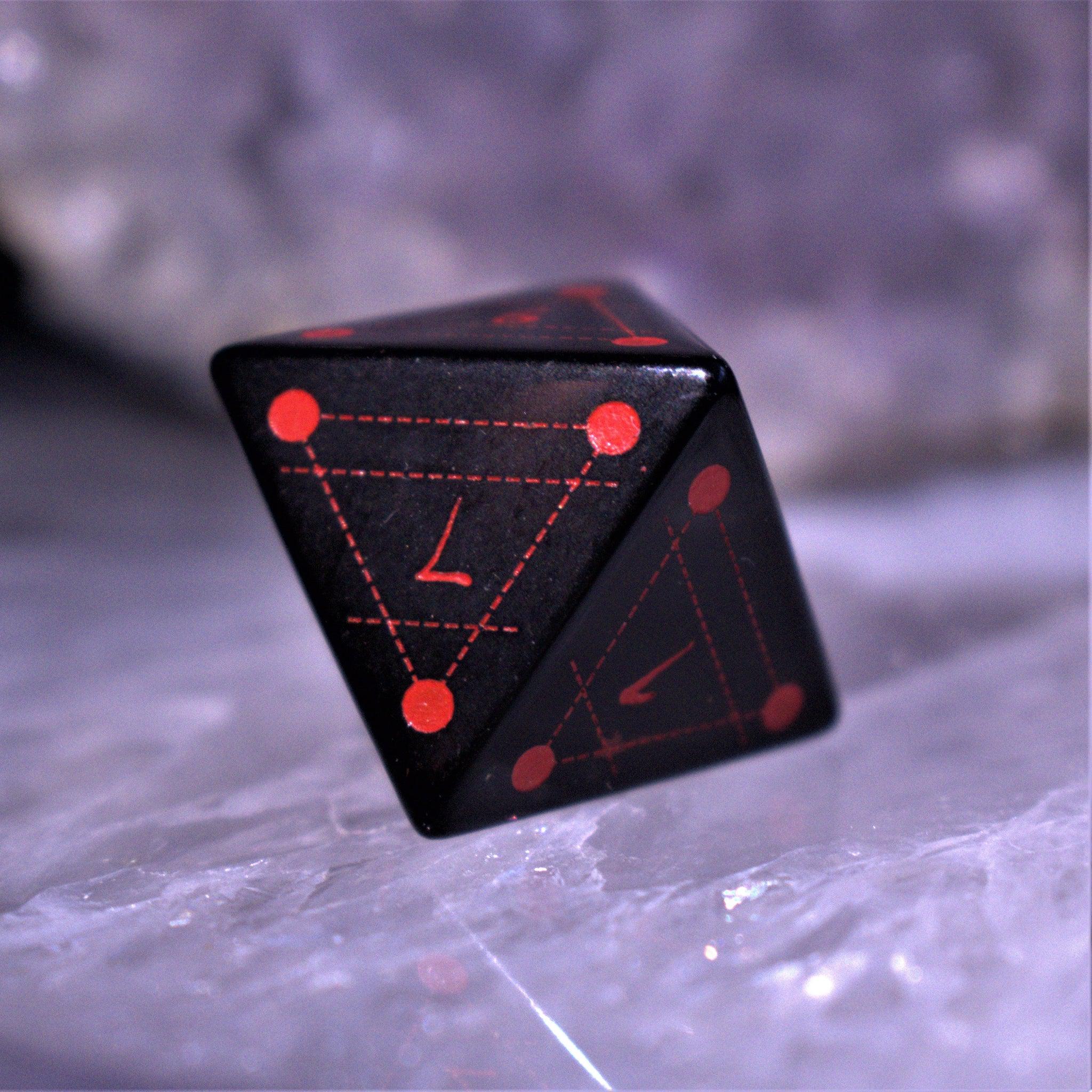 Spellcaster Obsidian Stone Dice