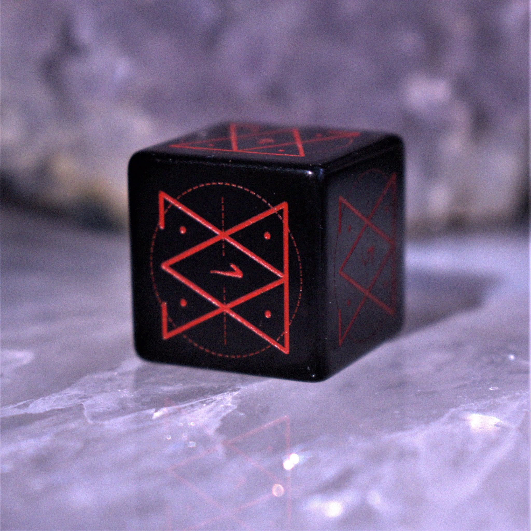 Spellcaster Obsidian Stone Dice