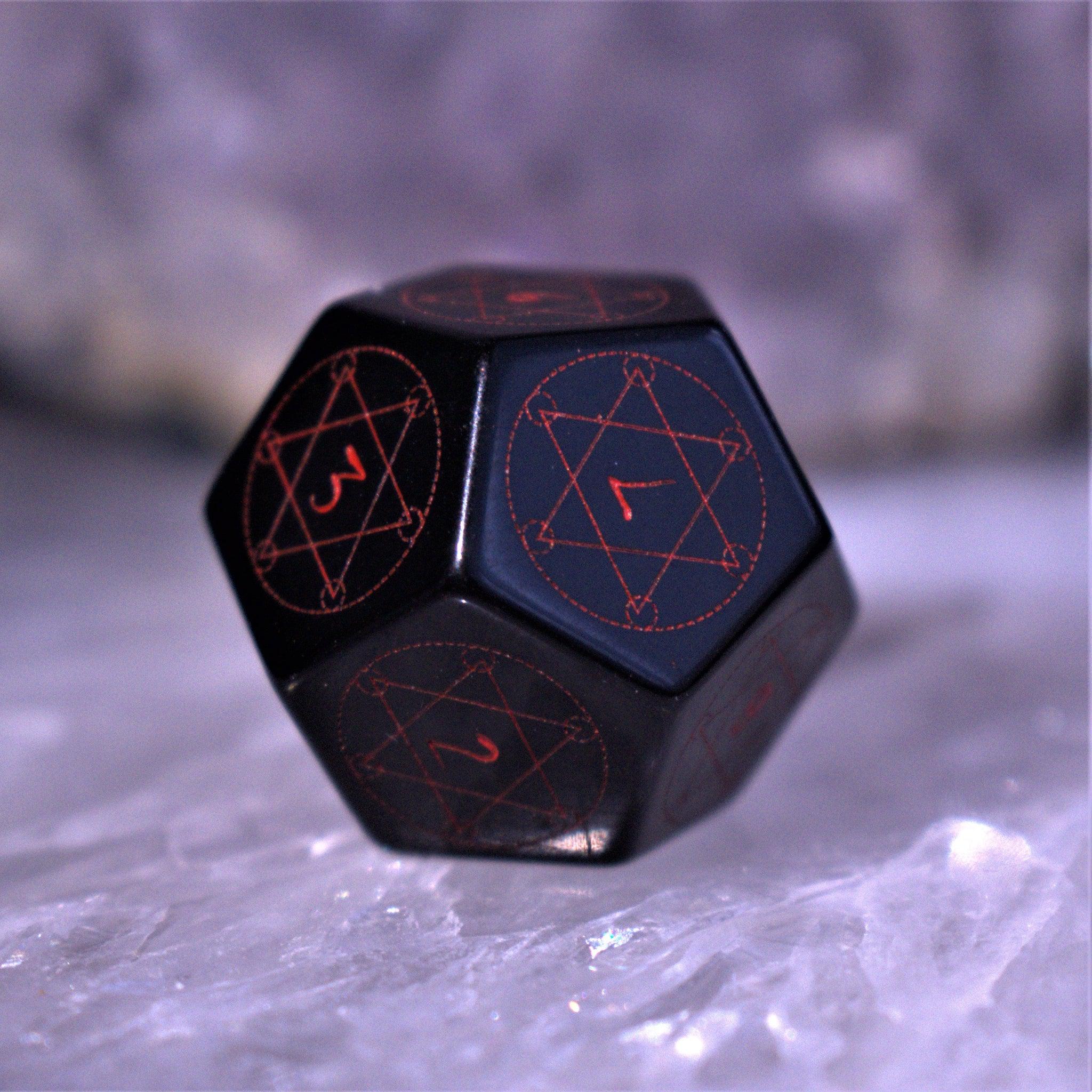 Spellcaster Obsidian Stone Dice
