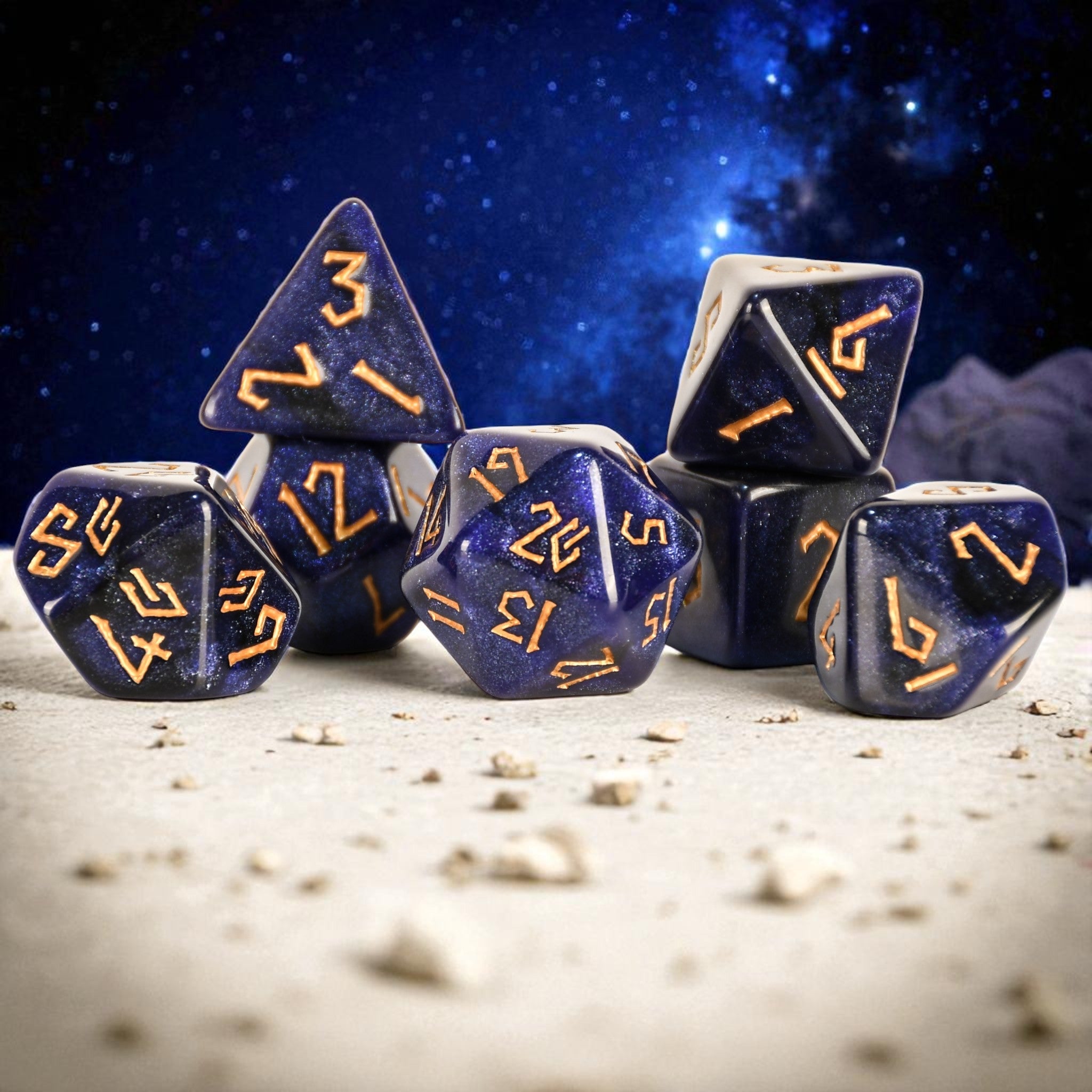 Milky Way Acrylic Dice Set