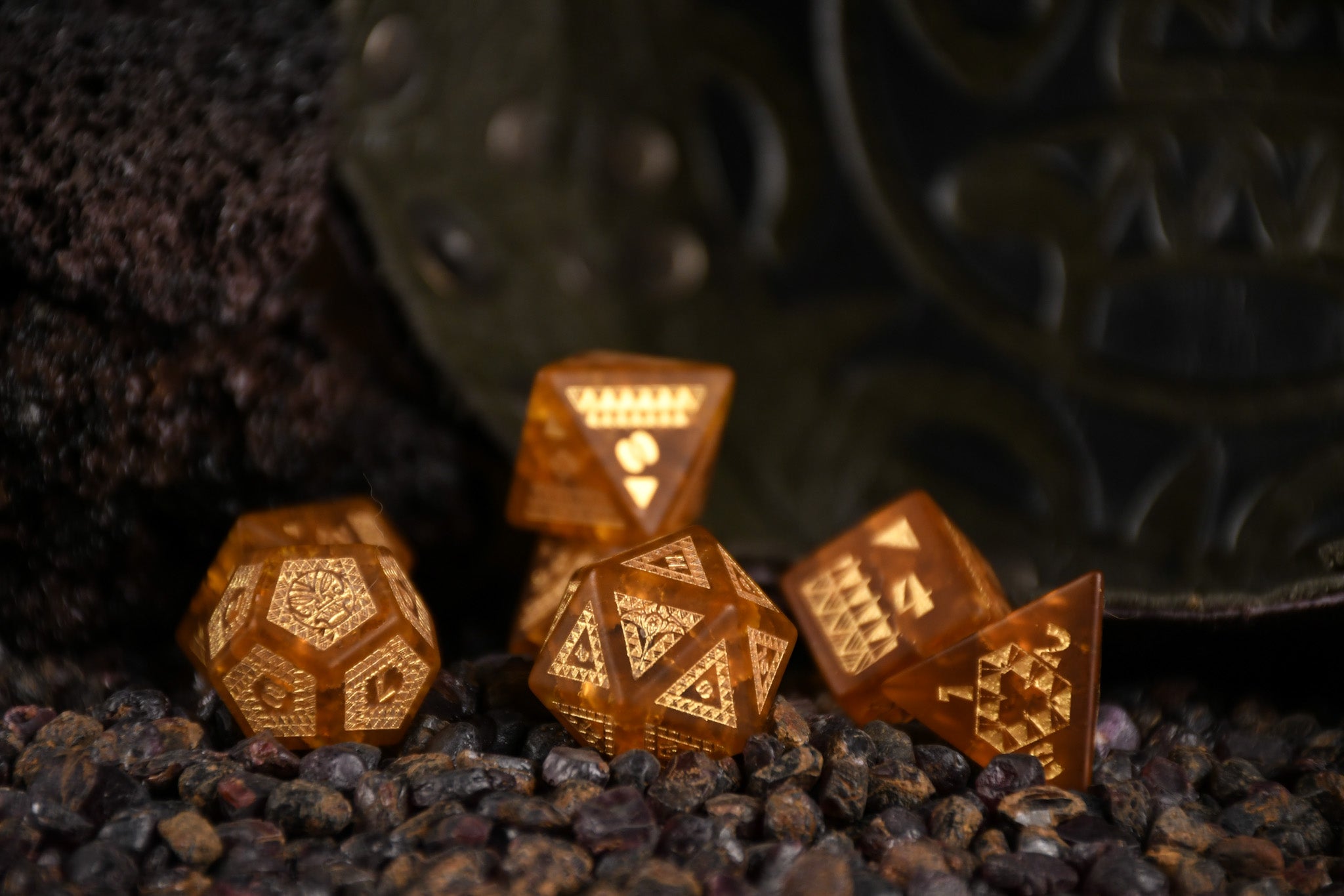 Polynesian Lava Glass Dice Set - Dice Around the World Collection