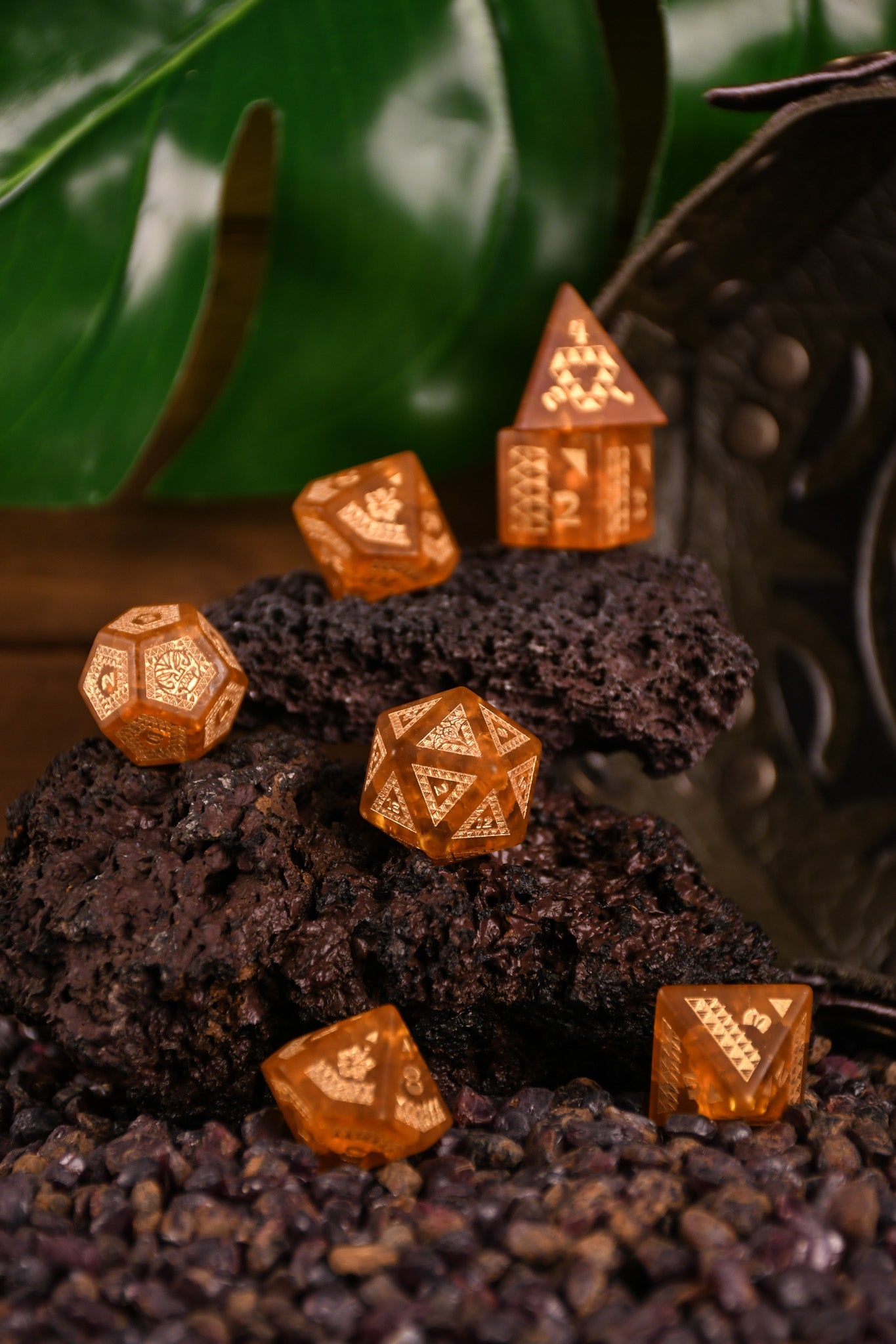 Polynesian Lava Glass Dice Set - Dice Around the World Collection