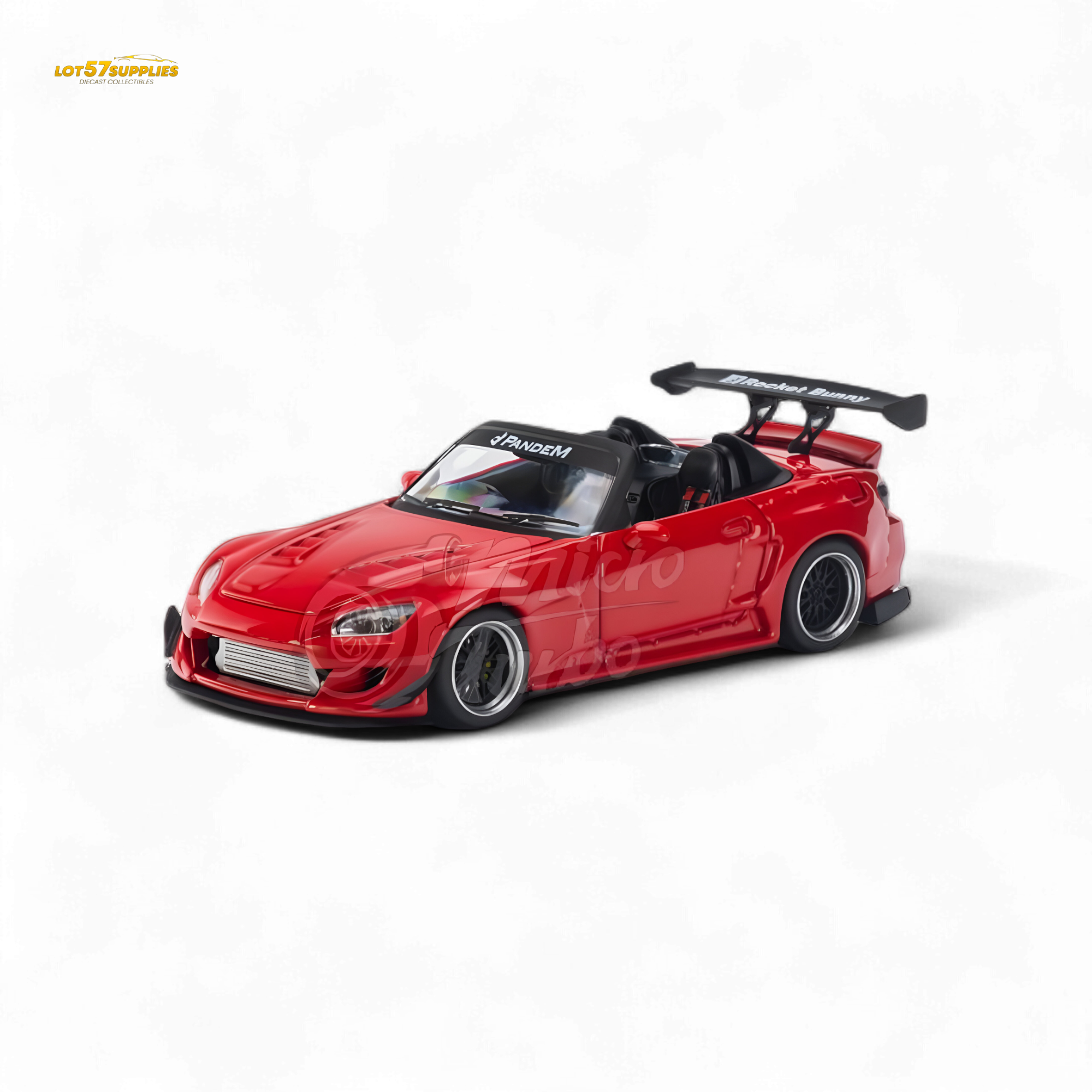 Microturbo Honda S2000 Roadster Pandem Rocket Bunny Aero Kit in Red 1:64