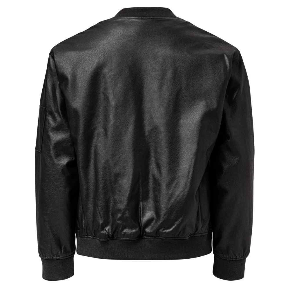 Unknown Comics Faux Leather Bomber Jacket | Threadfast Apparel 395J