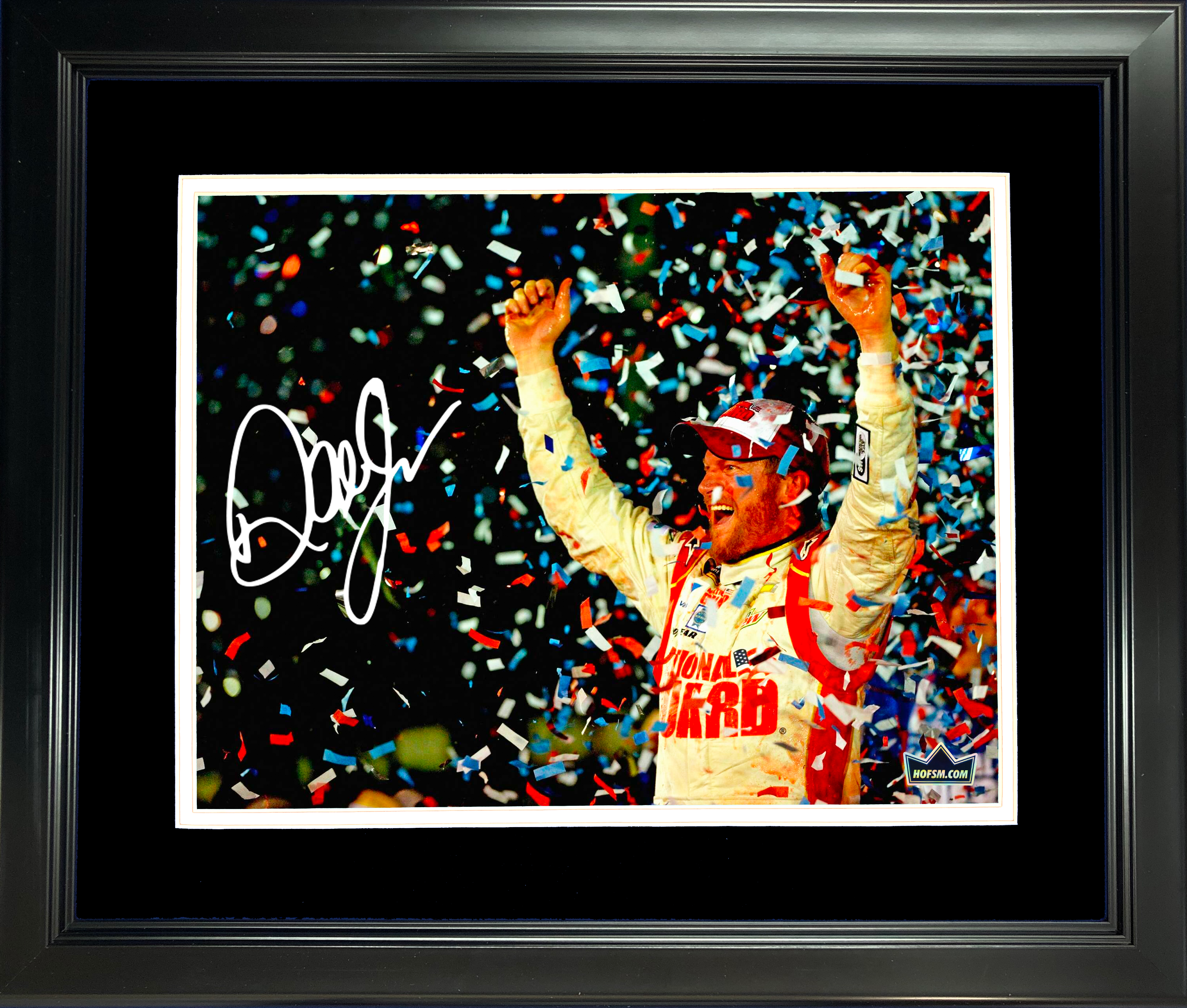 Framed Dale Earnhardt Jr. Facsimile Laser Engraved Signature Auto 11"x14" NASCAR Racing Photo HOFSM Holo